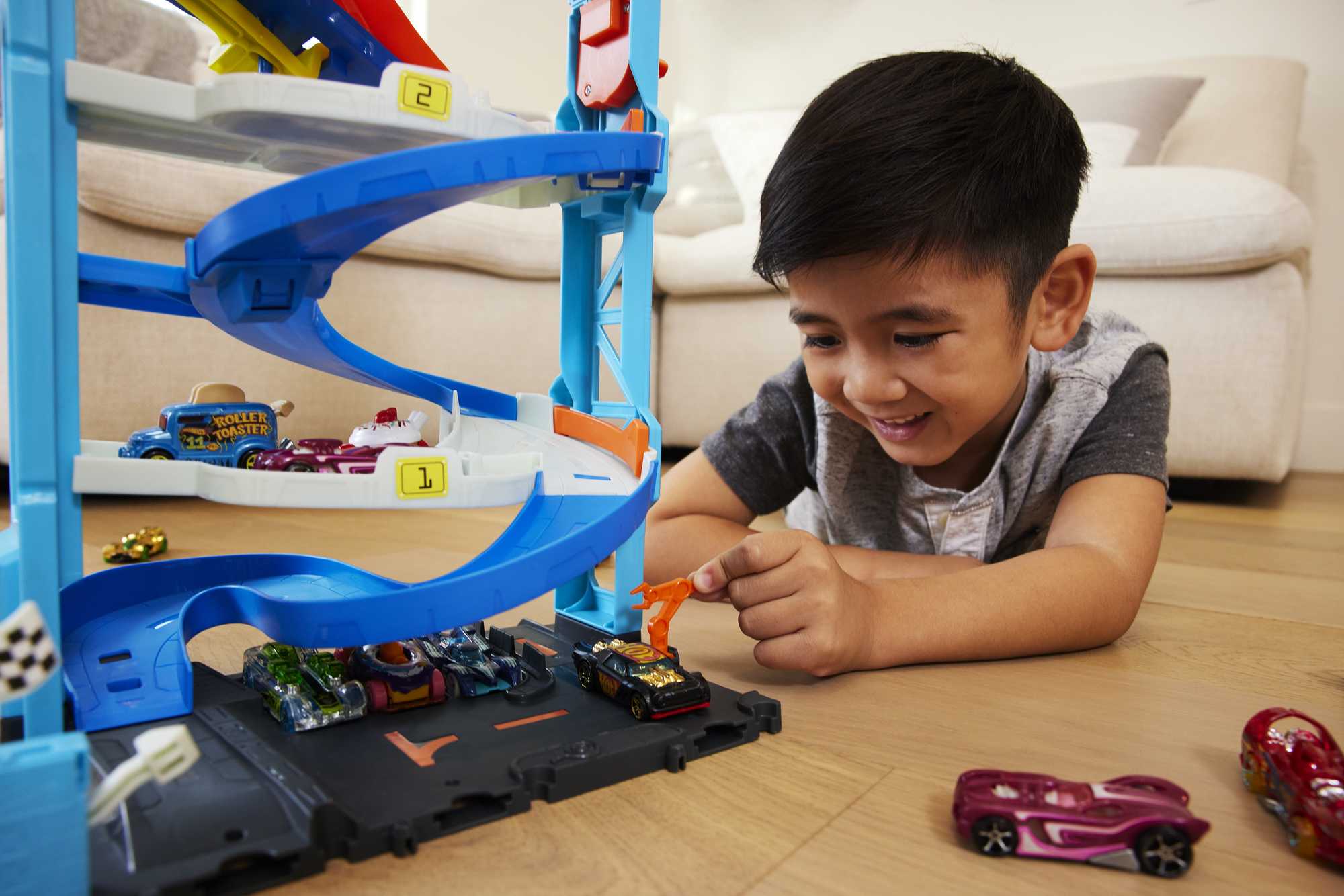 Hot Wheels City-Tour Spirale Transformable-Coffret, 1 Voiture Incluse - Image 2