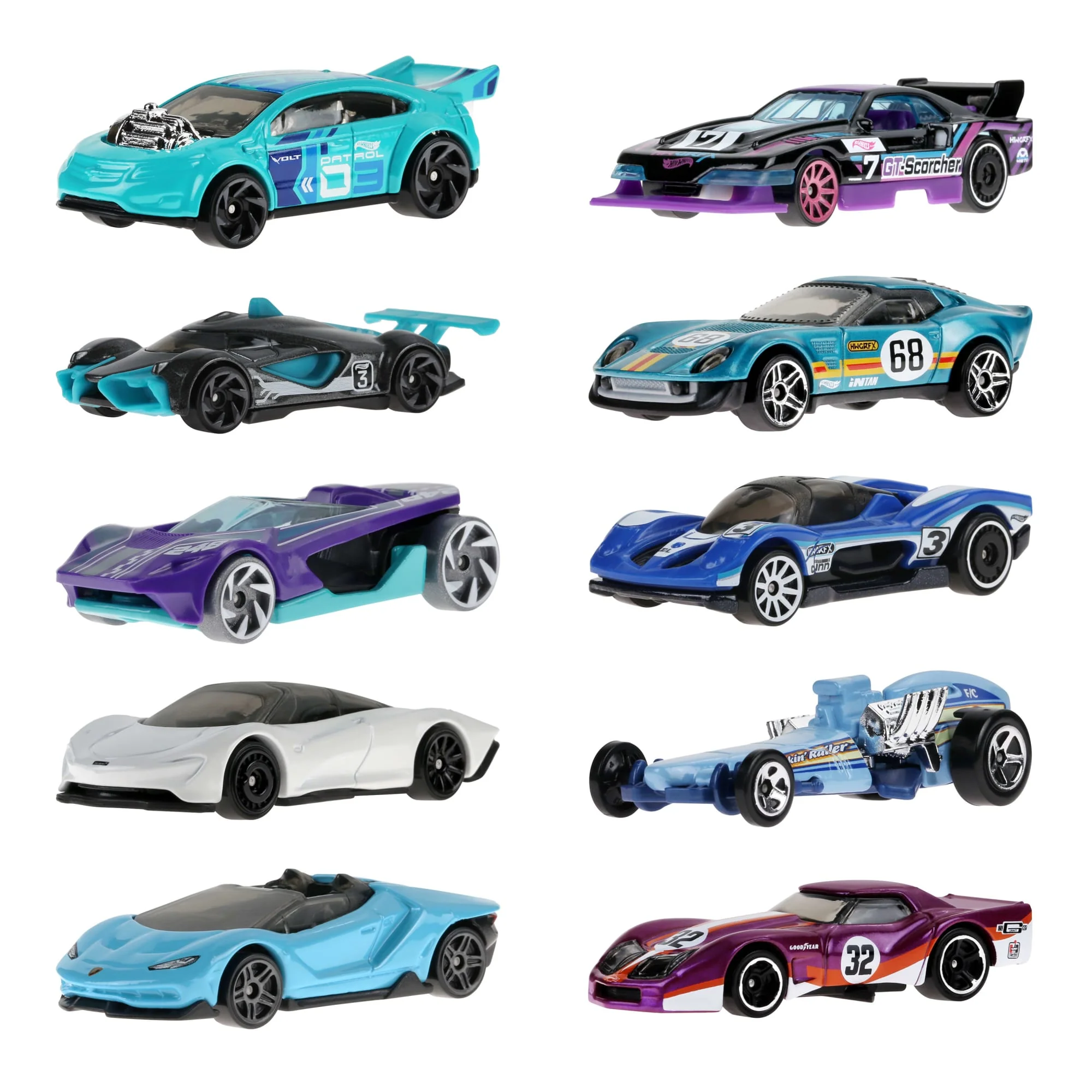 Hot Wheels-Coffret de 10 Voitures de Course - Image 2