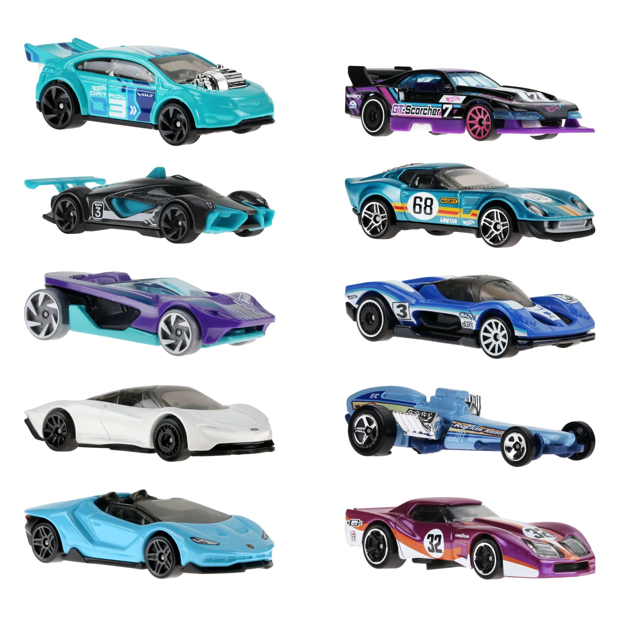 Hot Wheels-Coffret de 10 Voitures de Course - Image 3