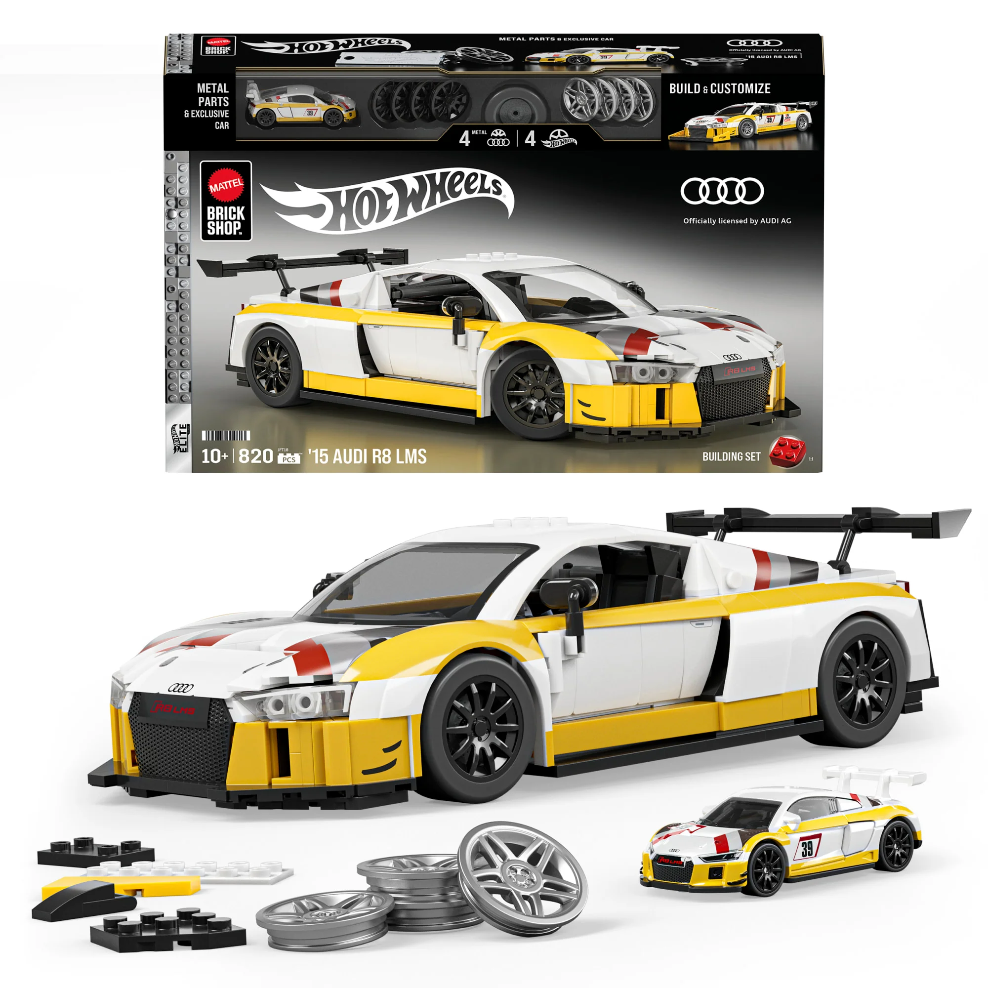 Hot Wheels Coffret de Construction Audi R8 Lms