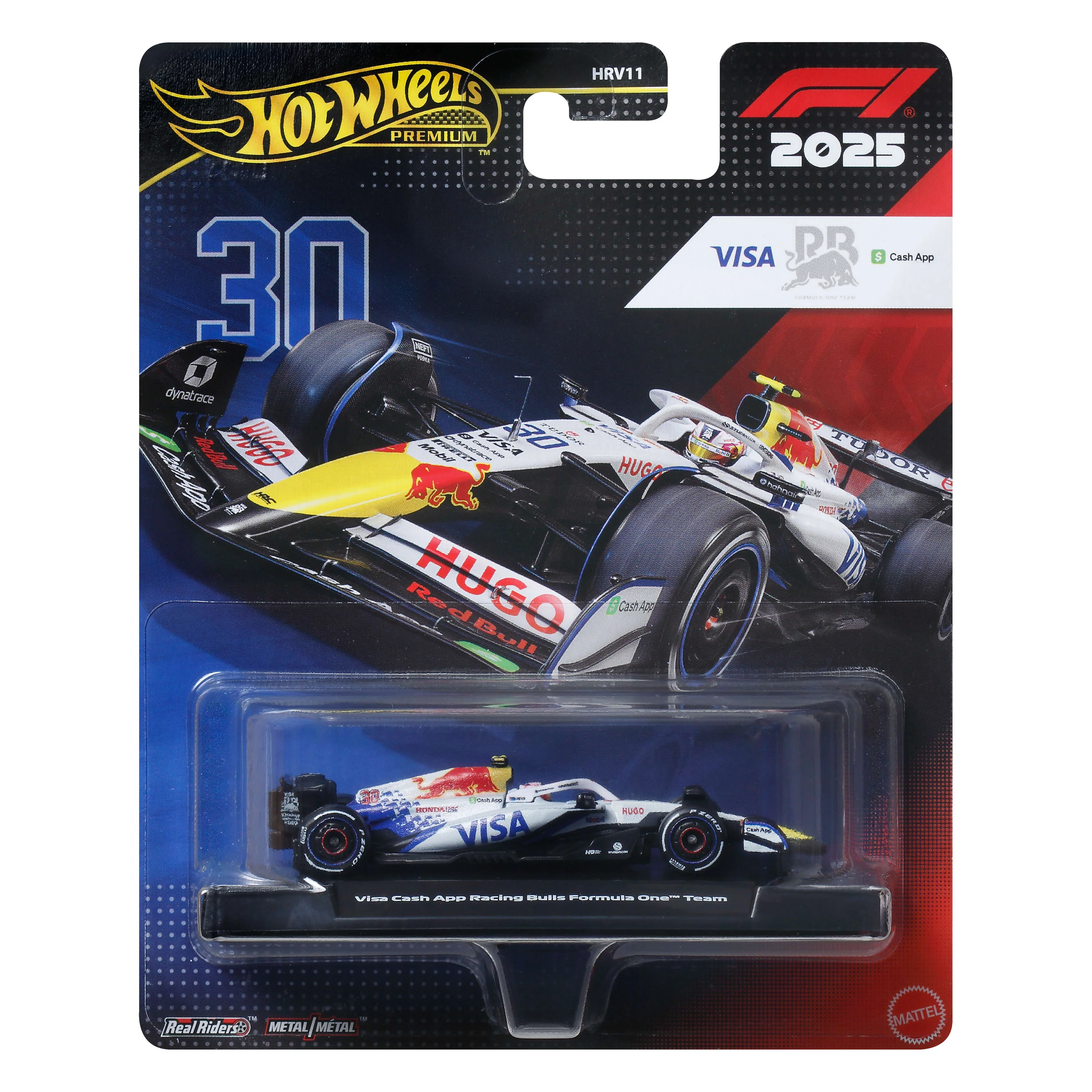 Hot Wheels Collector Vehículo de Colección Equipo Visa Cash App Racing Bulls Formula 1 Liam Lawson