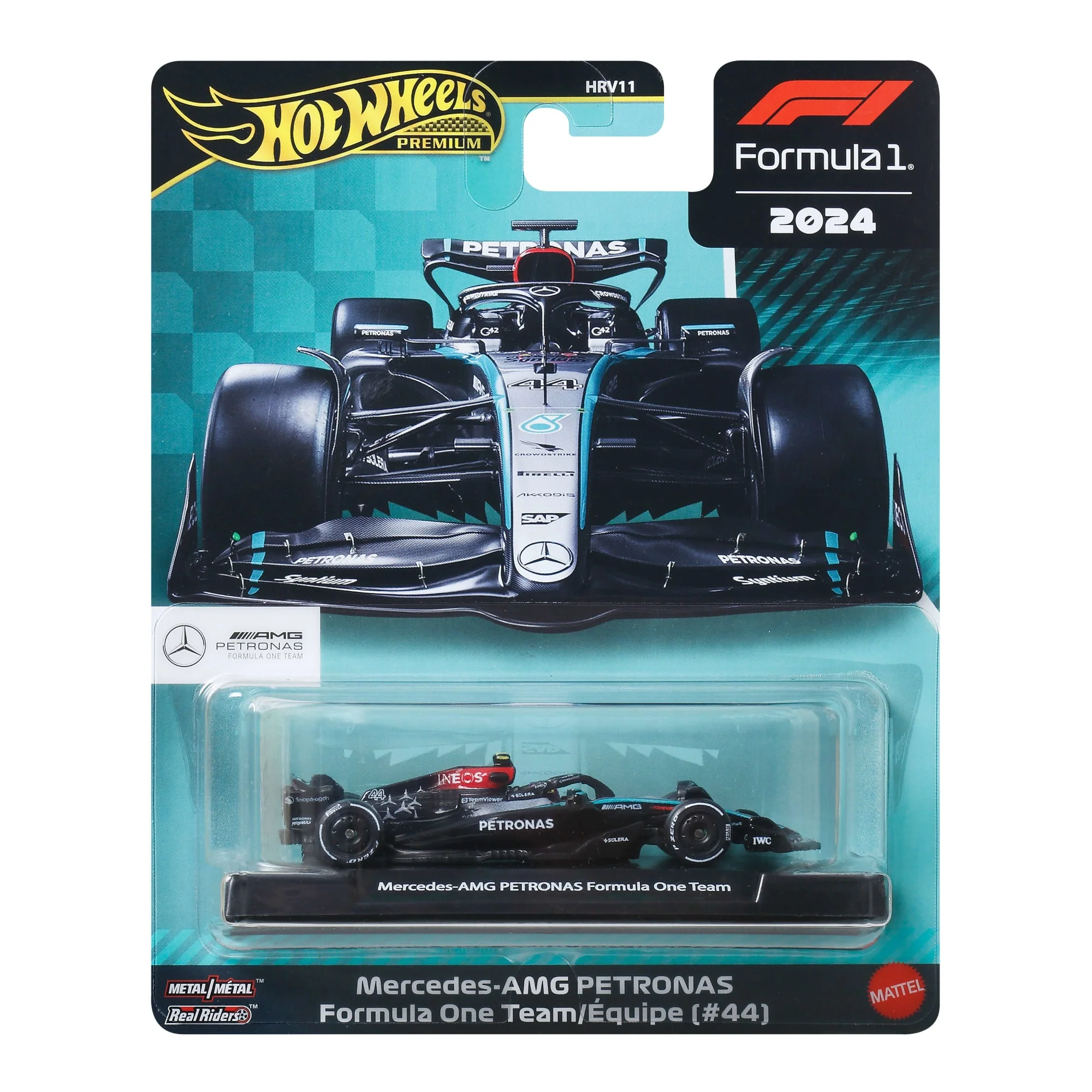 Hot Wheels Collector Vehículo de Juguete Hot Wheels Premium F1 Mercedes W15 #44 1:64 Coleccionistas - Image 6