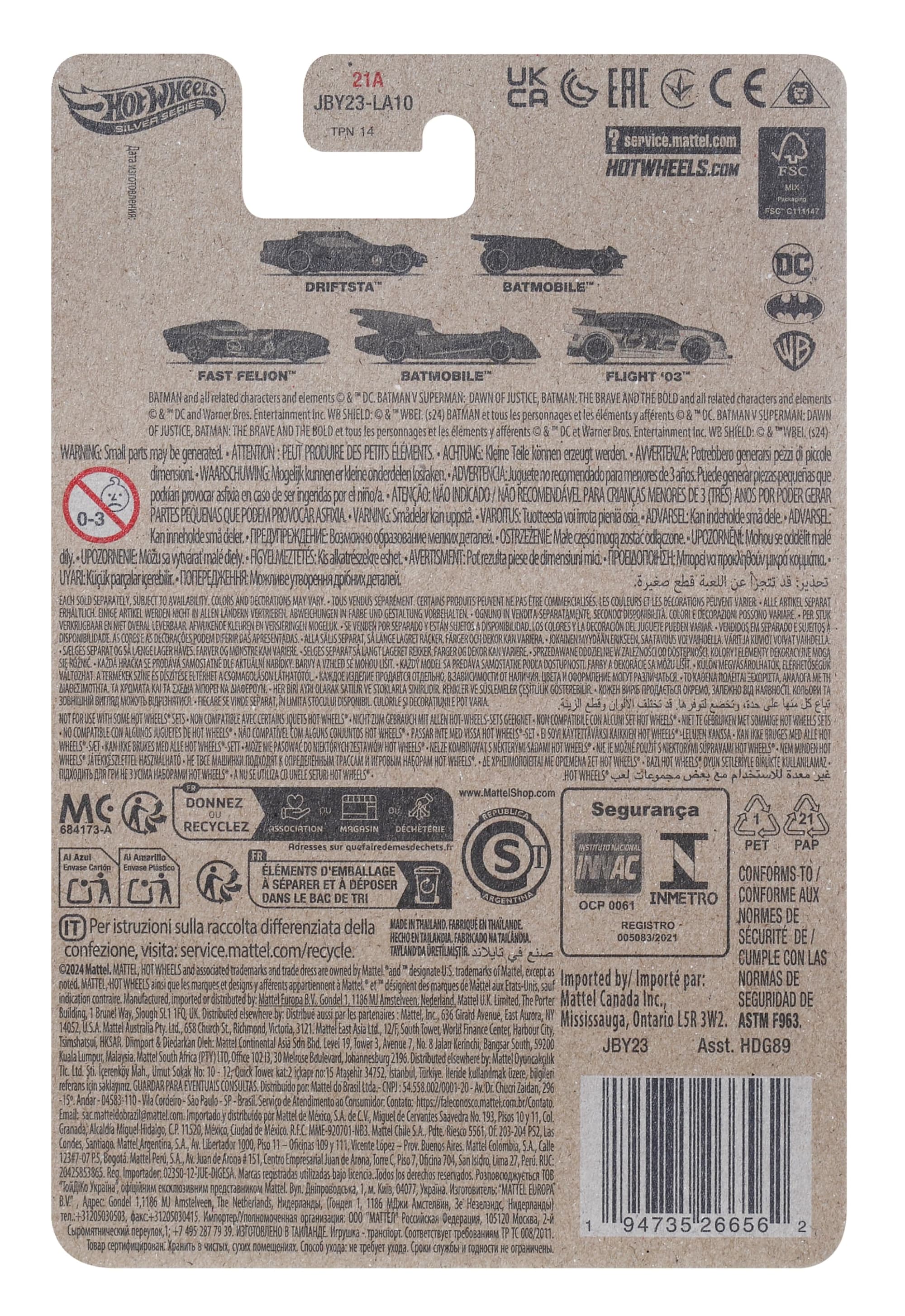 Hot Wheels Collector Veículo de Brinquedo Batman the Brave and the Bold Batmobile - Image 5