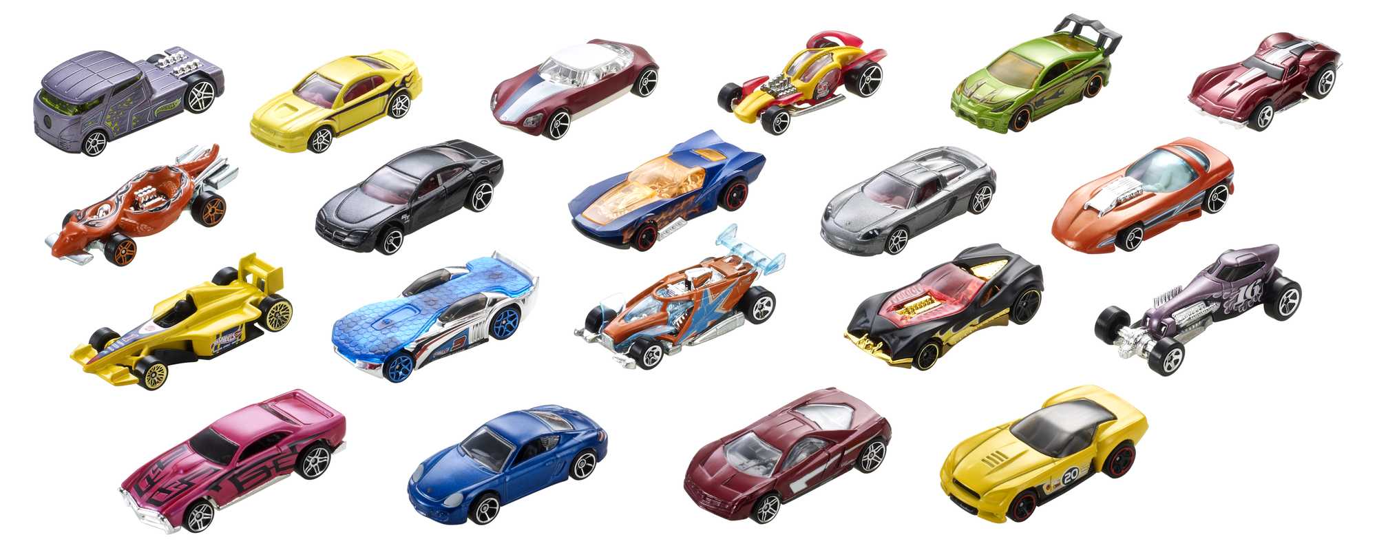Hot Wheels Diecast Veículo de Brinquedo Pacote Surpresa 20 carros - Image 6