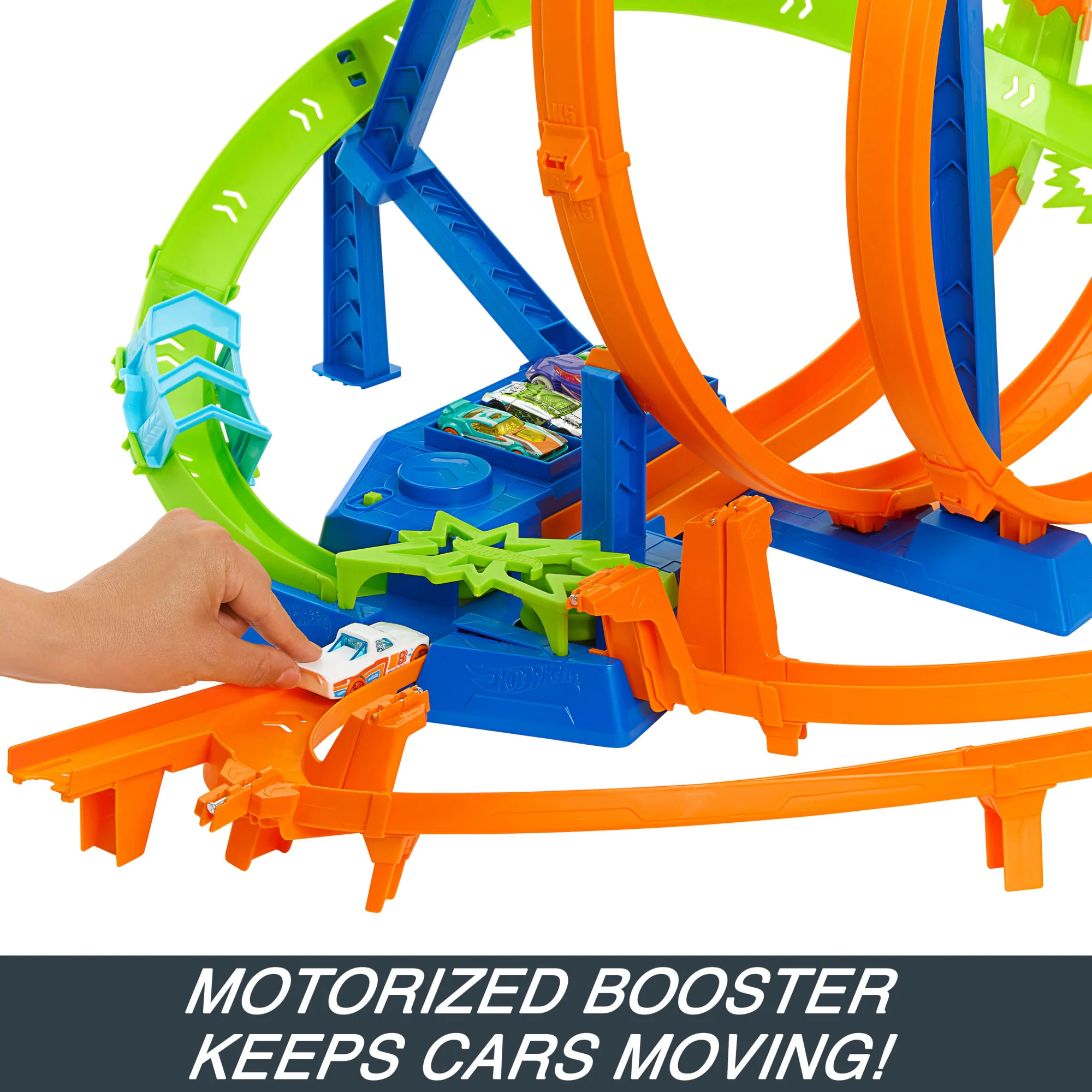 Hot Wheels Track Set With 5 Crash Zones, Motorized Booster And 1 Hot Wheels Car - Image 5