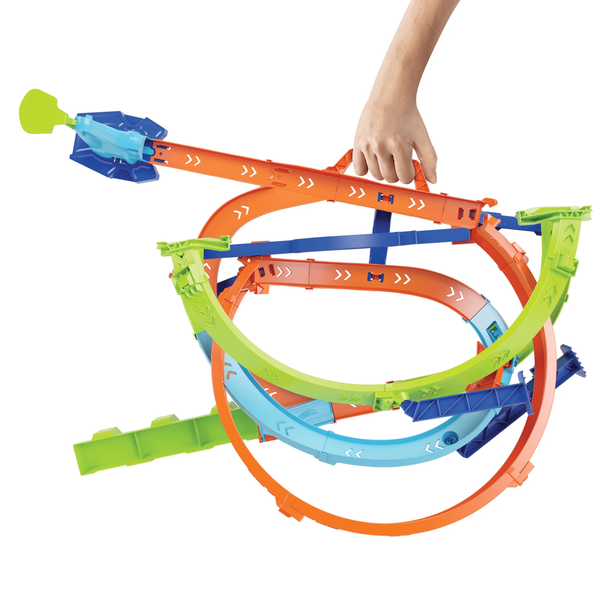 Hot Wheels Action Loop Cyclone Challenge Track Set With 1:64 Scale Toy Car, Easy Storage - Image 5