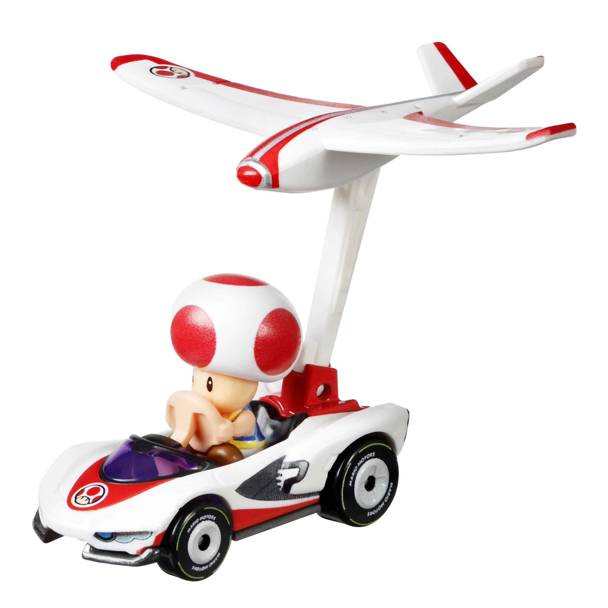 Hot Wheels Mario Kart Toad P-Wing et Planeur Nuages - Image 2