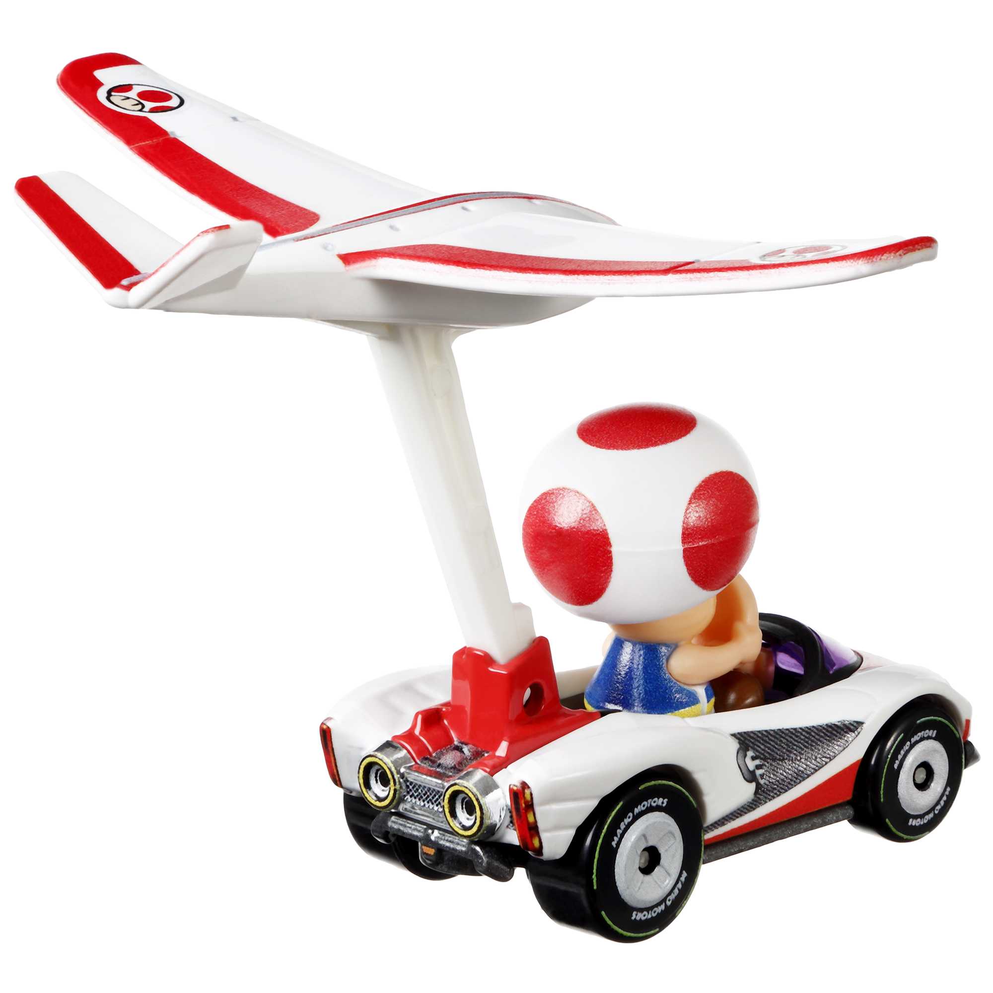 Hot Wheels Mario Kart Toad P-Wing et Planeur Nuages - Image 3