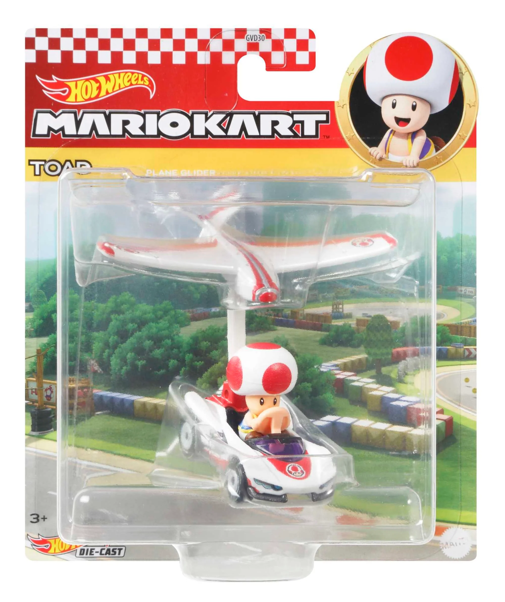 Hot Wheels Mario Kart Toad P-Wing et Planeur Nuages - Image 4
