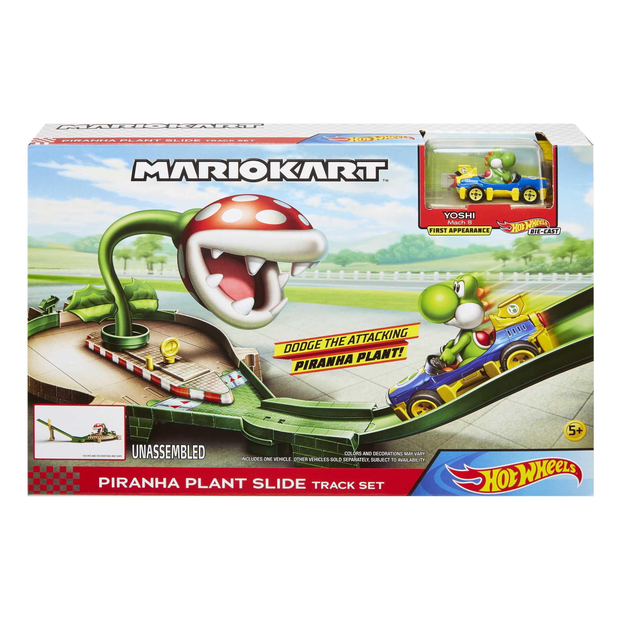 Hot Wheels Mario Kart Pista de Brinquedo Piranha Plant - Image 3