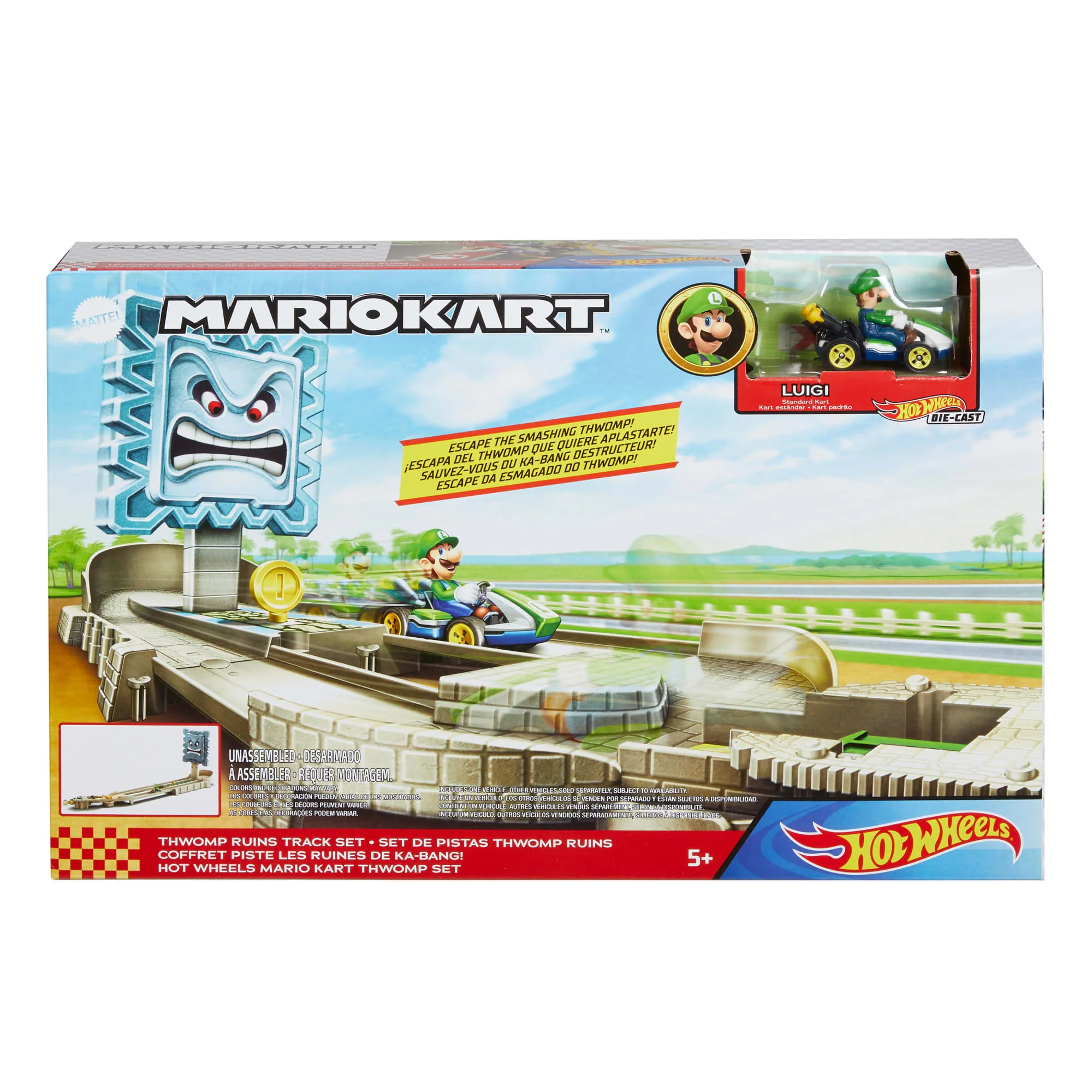 Hot Wheels Mario Kart  thwomp Ruins Track Set - Image 6