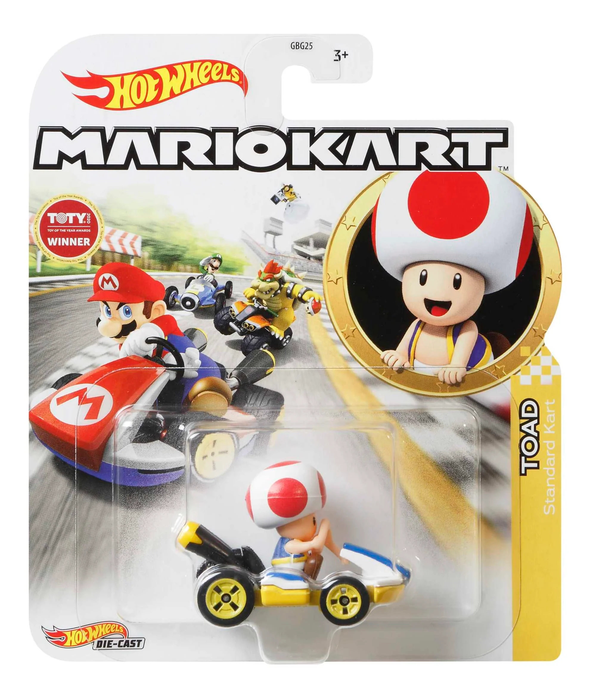 Hot Wheels Mario Kart Véhicule Toad Standard Kart - Image 4