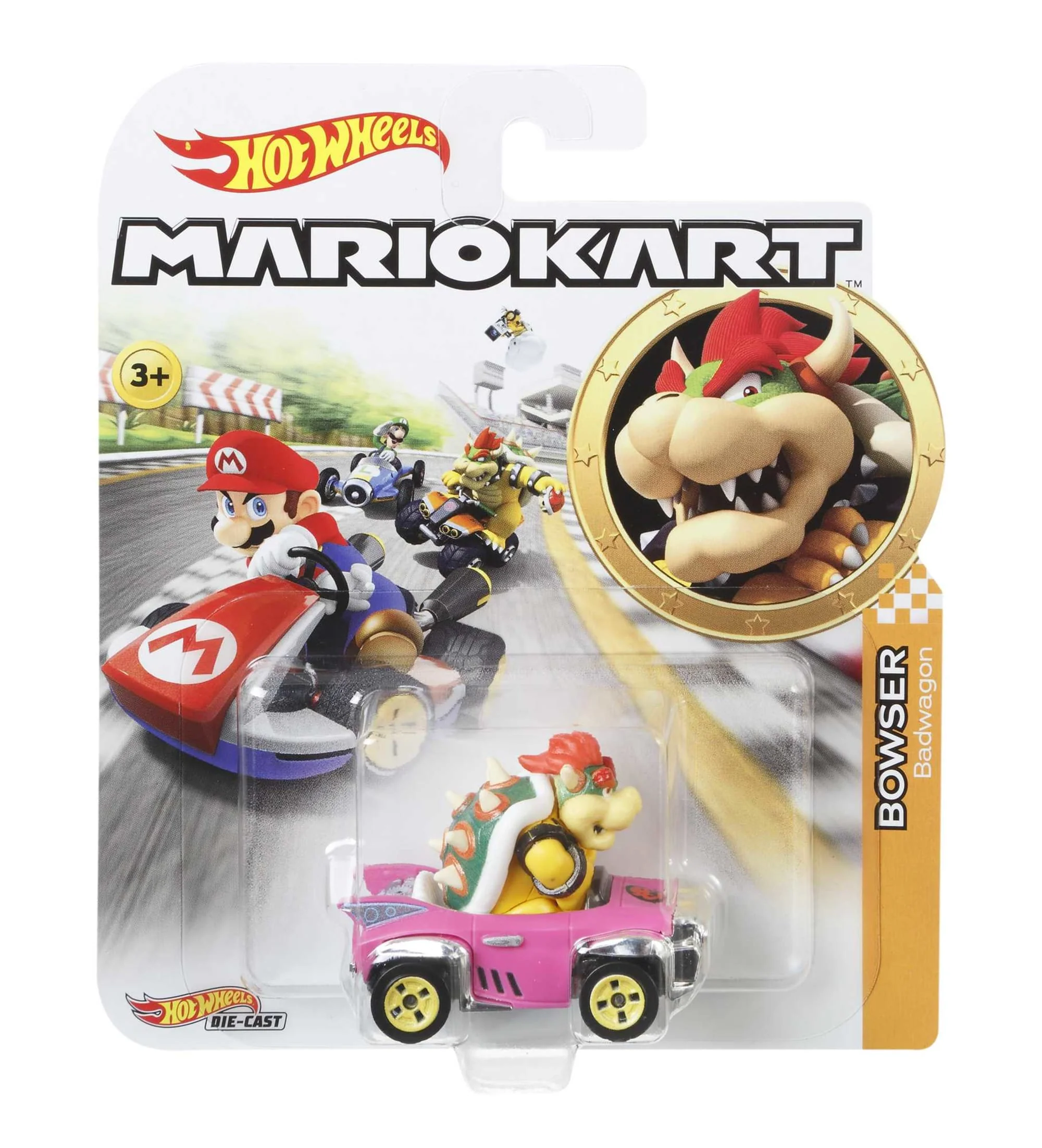 Hot Wheels Mario Kart Vehículo de Juguete Bowser Badwagon - Image 6