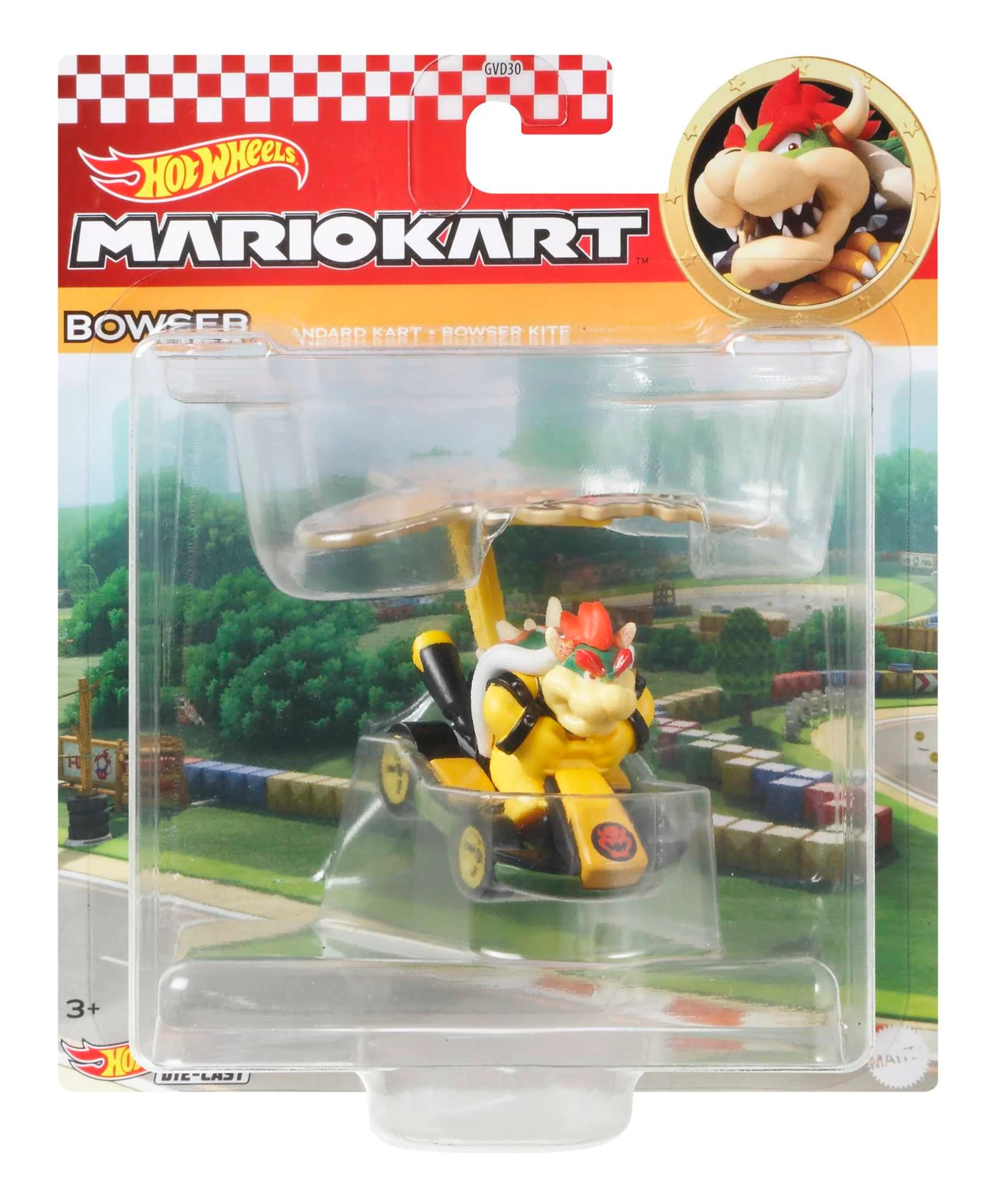 Hot Wheels Mario Kart Vehículo de Juguete Bowser Estándar Kart con Bowser Kite - Image 4