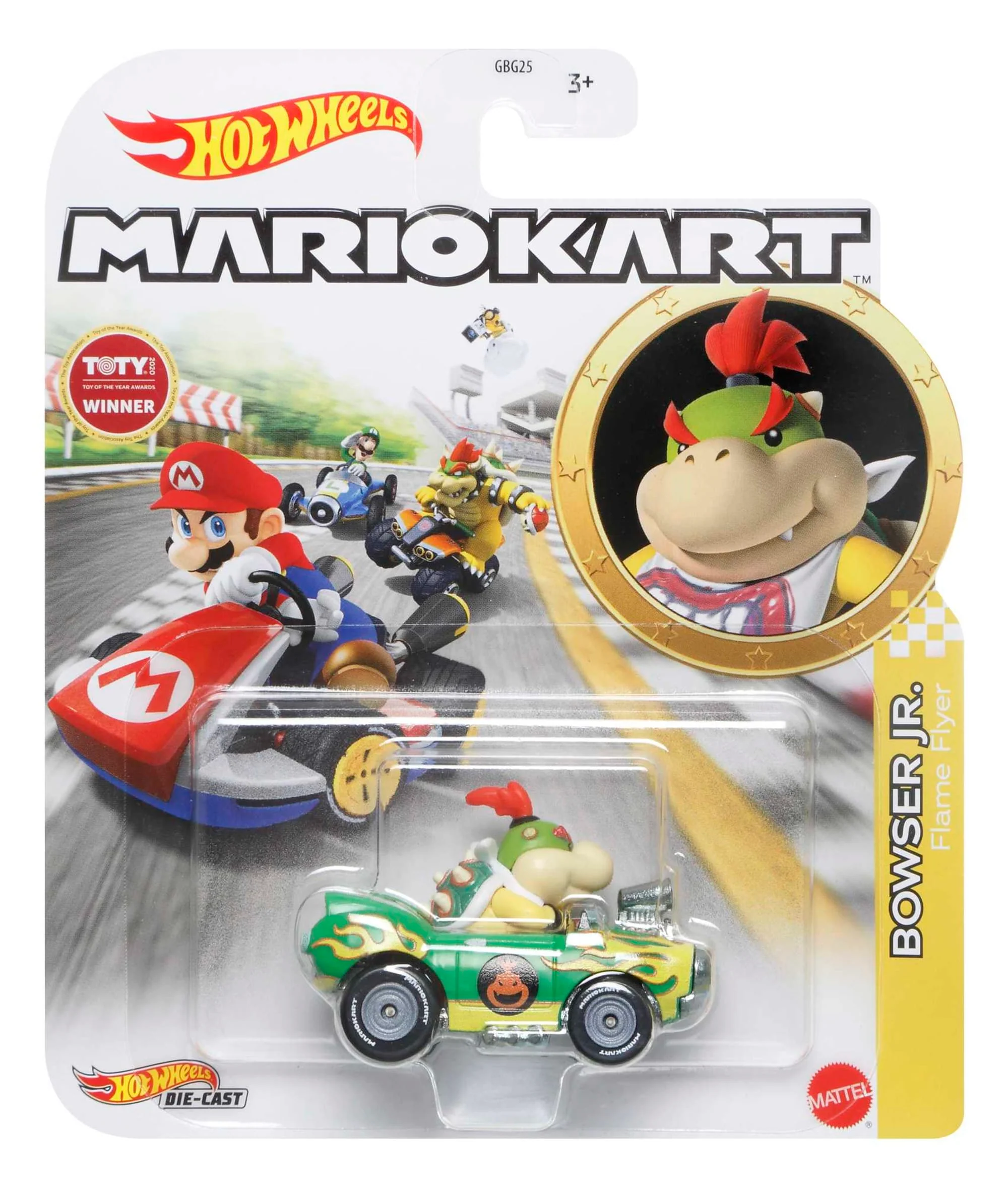 Hot Wheels Mario Kart Vehículo de Juguete Bowser Jr Flame Flyer - Image 5