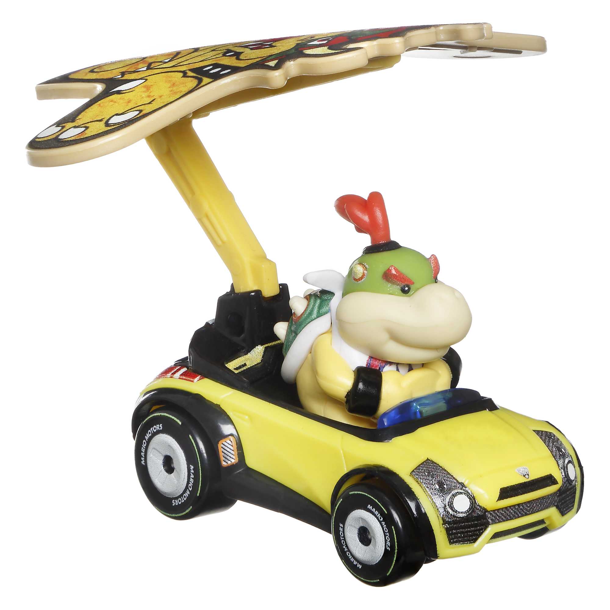 Hot Wheels Mario Kart Vehículo de Juguete Bowser Jr Sports Coupe con Bowser Kite