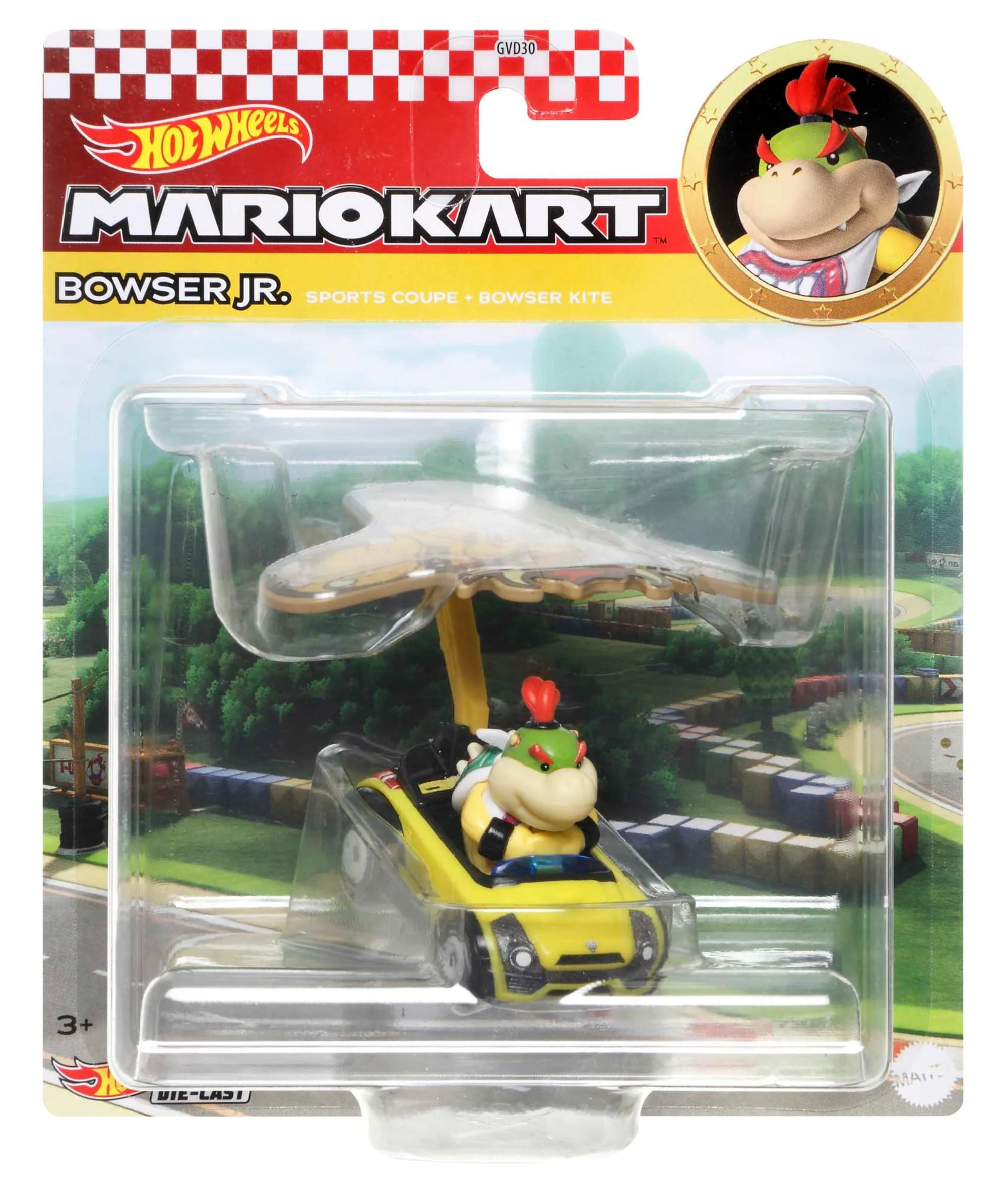 Hot Wheels Mario Kart Vehículo de Juguete Bowser Jr Sports Coupe con Bowser Kite - Image 5