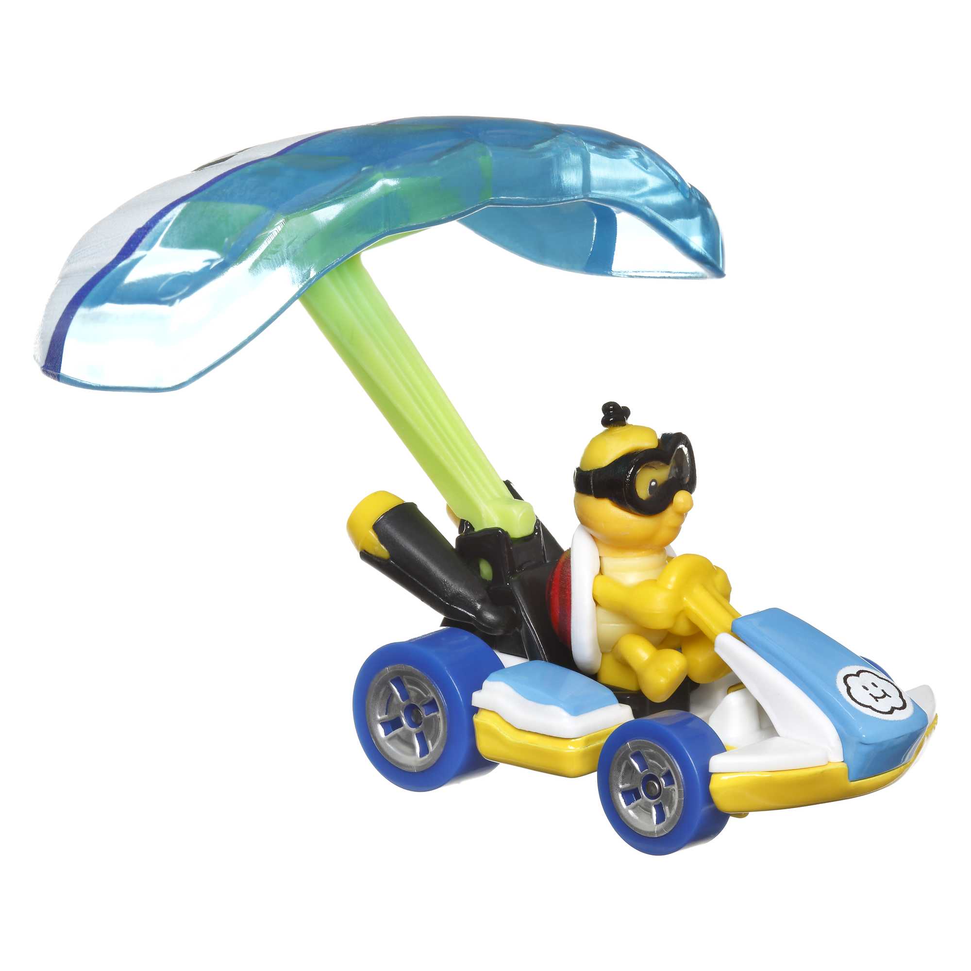 Hot Wheels Mario Kart Vehículo de Juguete Lakitu Estándar Kart con Cloud Glider