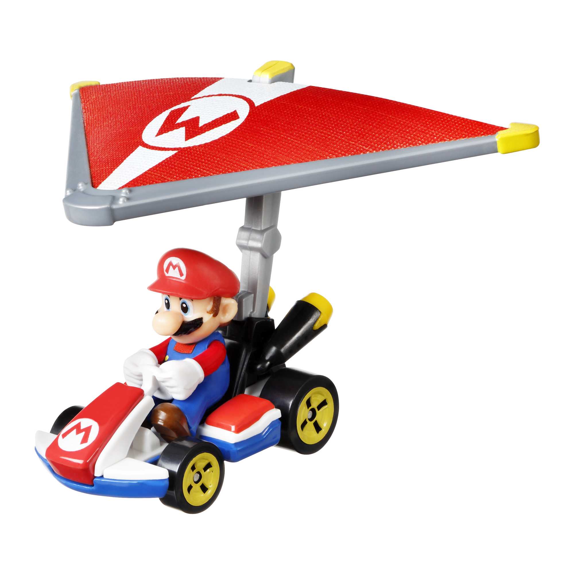Hot Wheels Mario Kart Vehículo de Juguete Mario Estándar Kart con Super Glider - Image 2