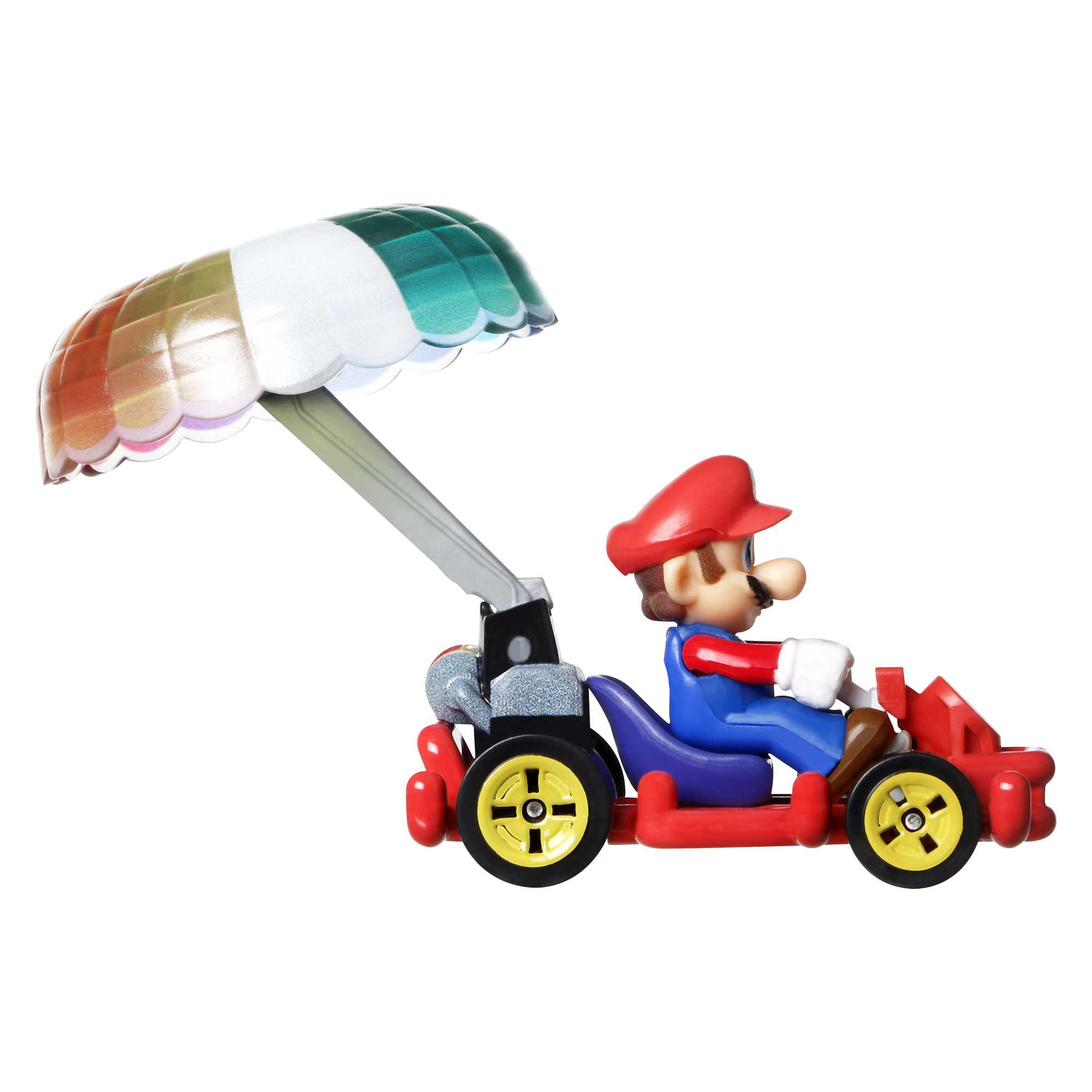 Hot Wheels Mario Kart Vehículo de Juguete Mario Pipe Frame con Paracaídas - Image 3