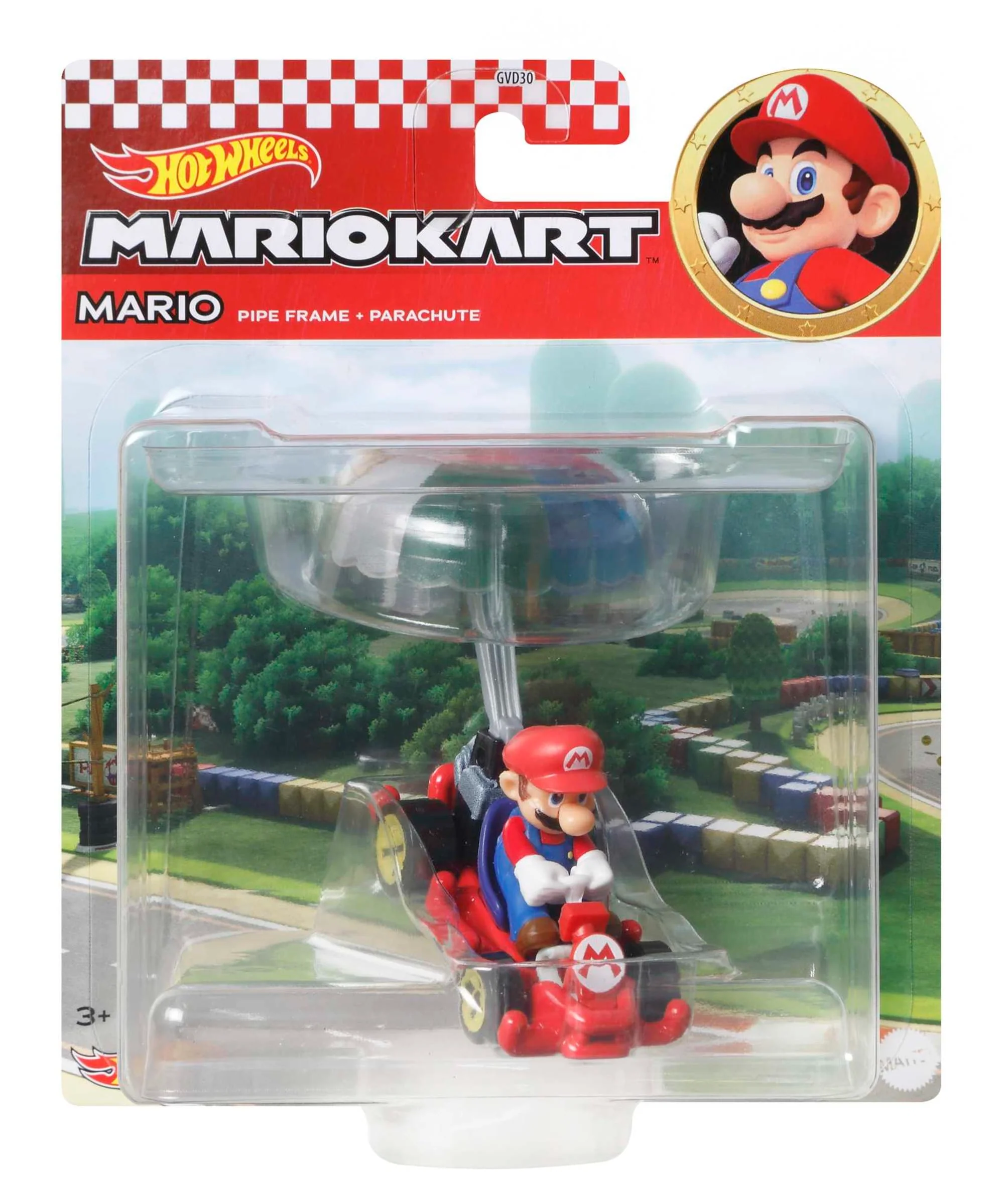 Hot Wheels Mario Kart Vehículo de Juguete Mario Pipe Frame con Paracaídas - Image 5