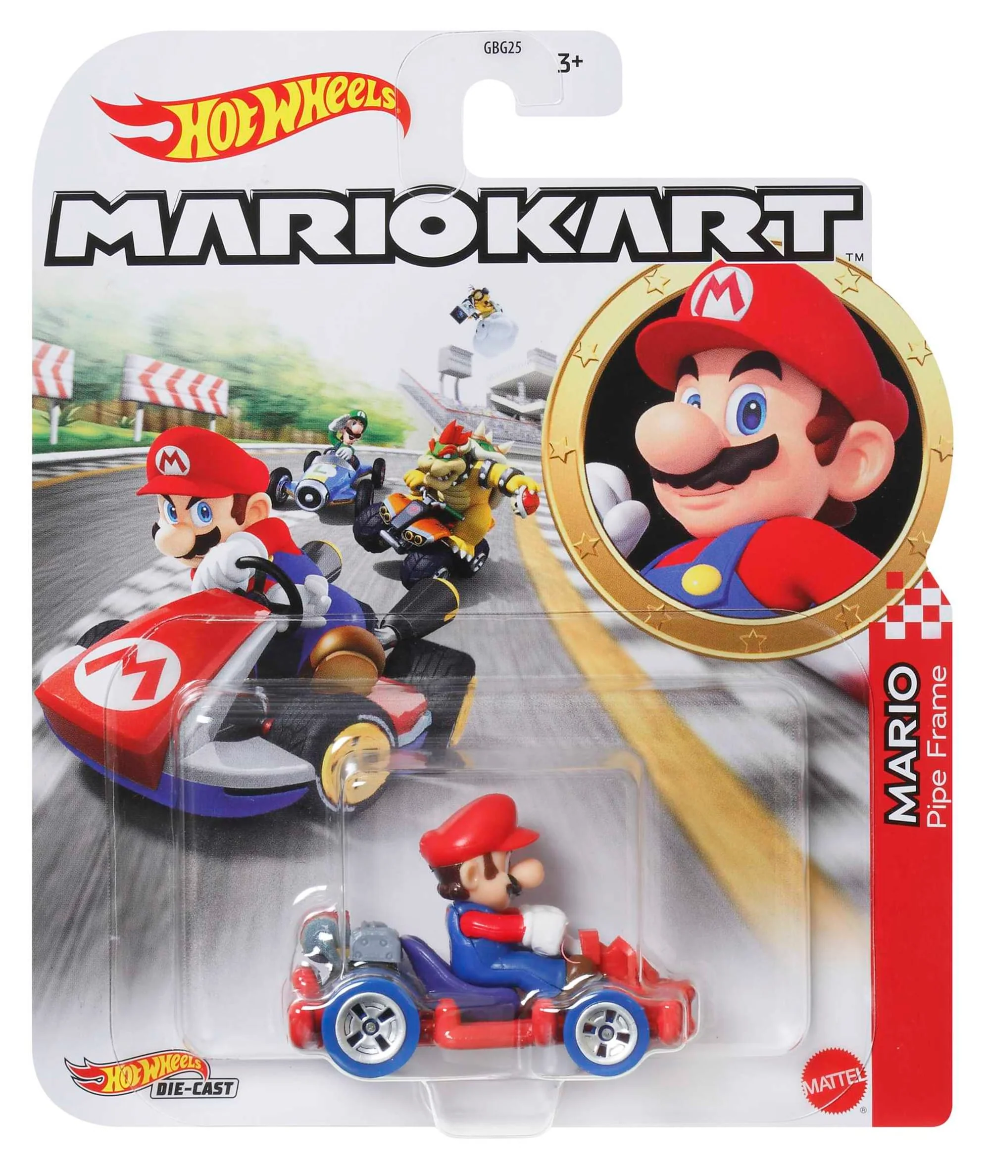 Hot Wheels Mario Kart Vehículo de Juguete Mario Pipe Frame - Image 5