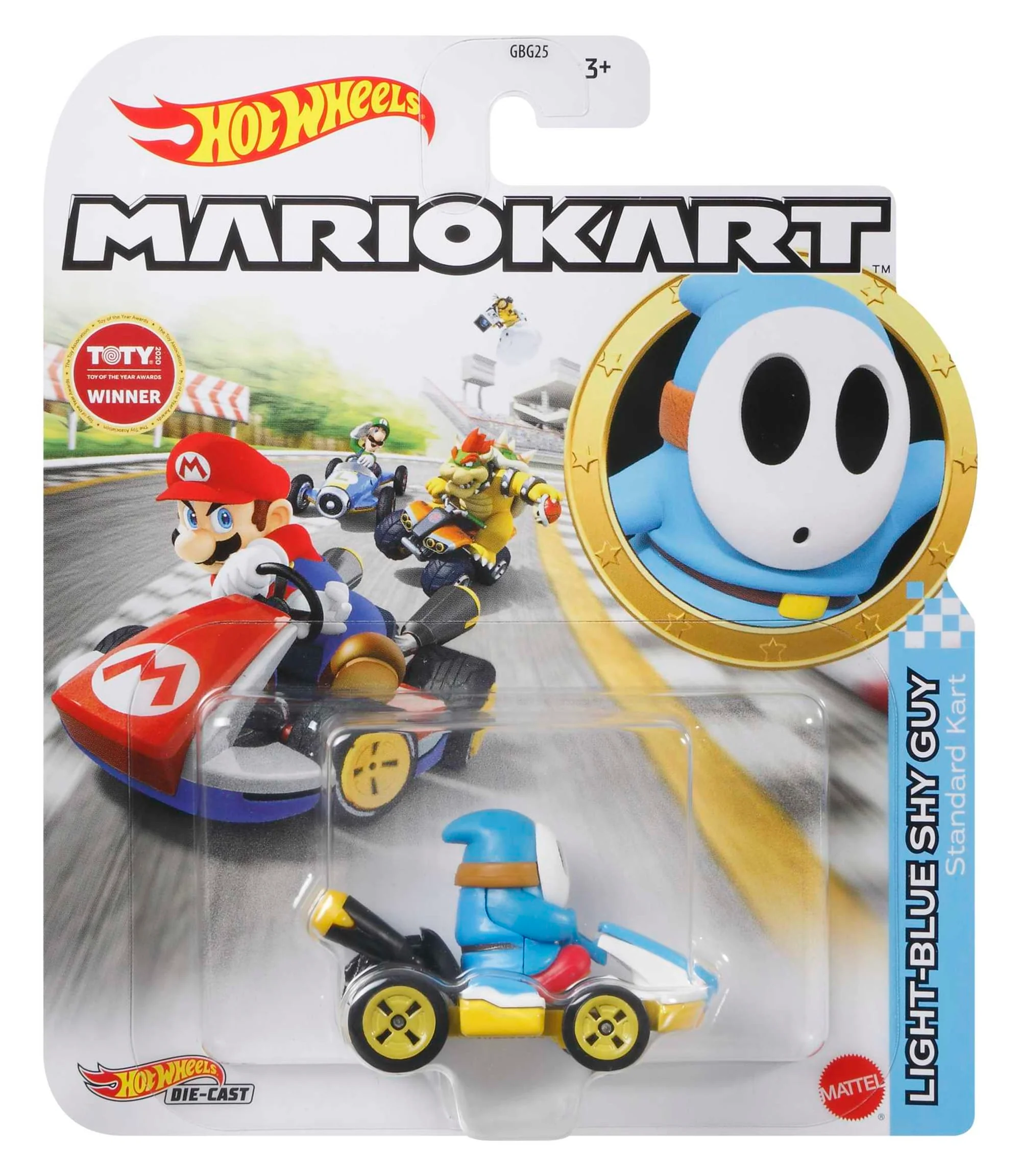 Hot Wheels Mario Kart Vehículo de Juguete Shy Guy Azul Claro Estándar Kart - Image 4