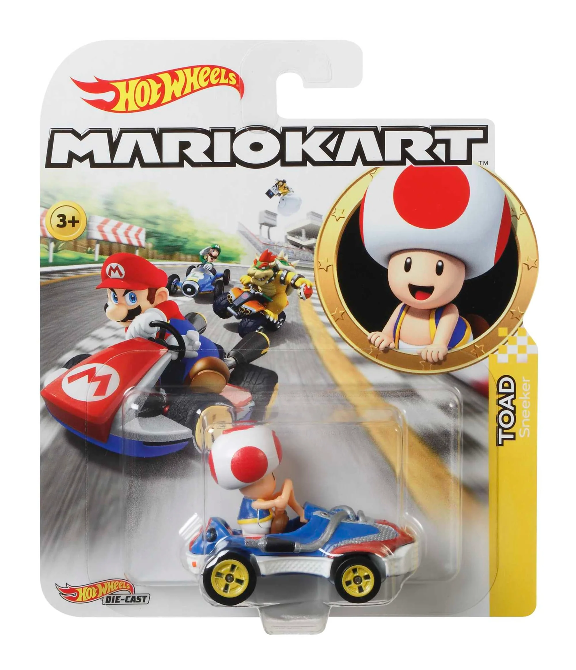 Hot Wheels Mario Kart Vehículo de Juguete Toad Sneeker - Image 5