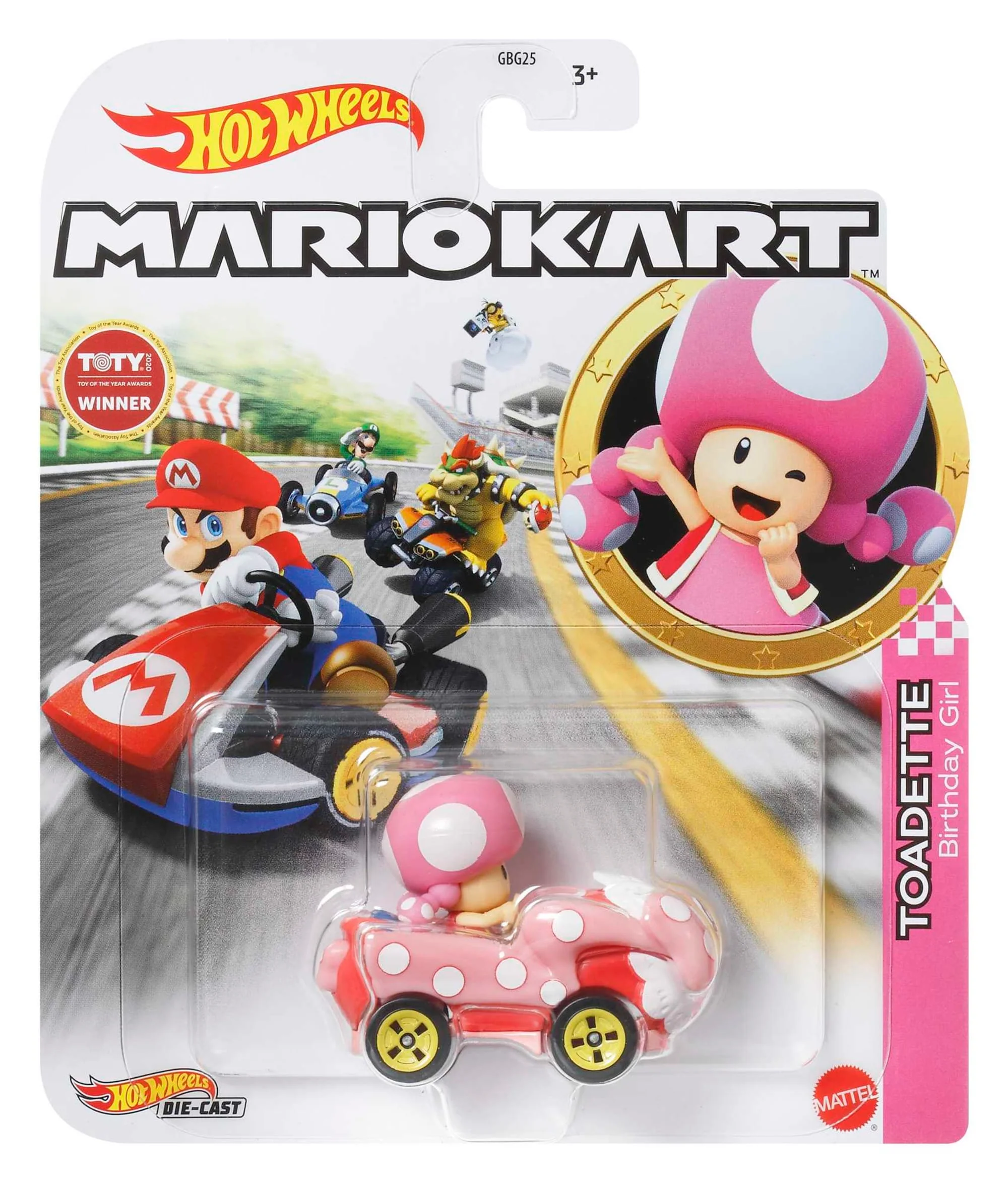 Hot Wheels Mario Kart Vehículo de Juguete Toadette Birthday Girl - Image 5