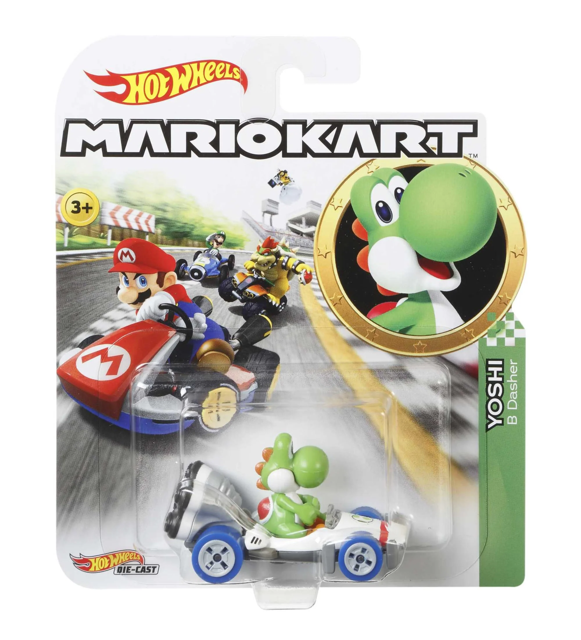 Hot Wheels Mario Kart Vehículo de Juguete Yoshi - Image 4