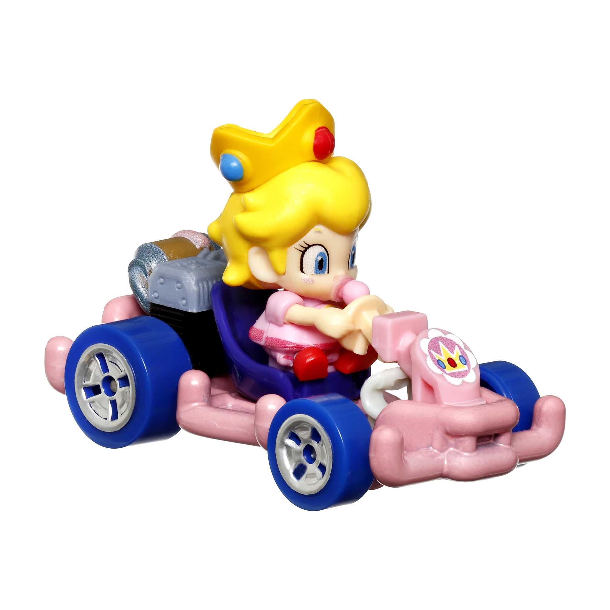 Hot Wheels Mario Kart Veículo de Brinquedo Baby Peach Pipe Frame - Image 2