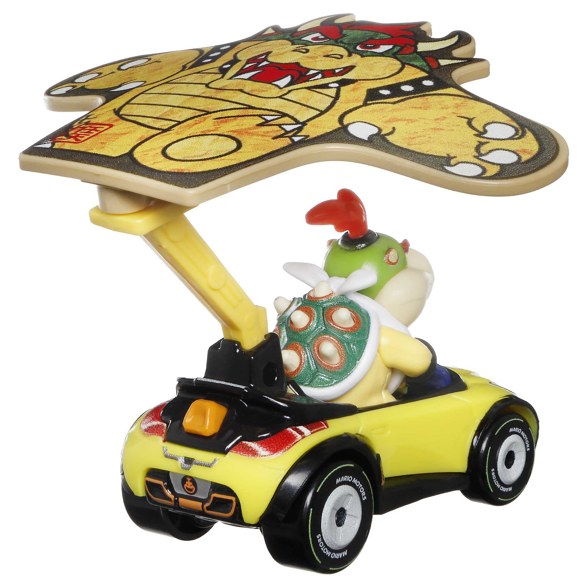 Hot Wheels Mario Kart Veículo de Brinquedo Bowser Jr Sports Coupe com Paraquedas - Image 4