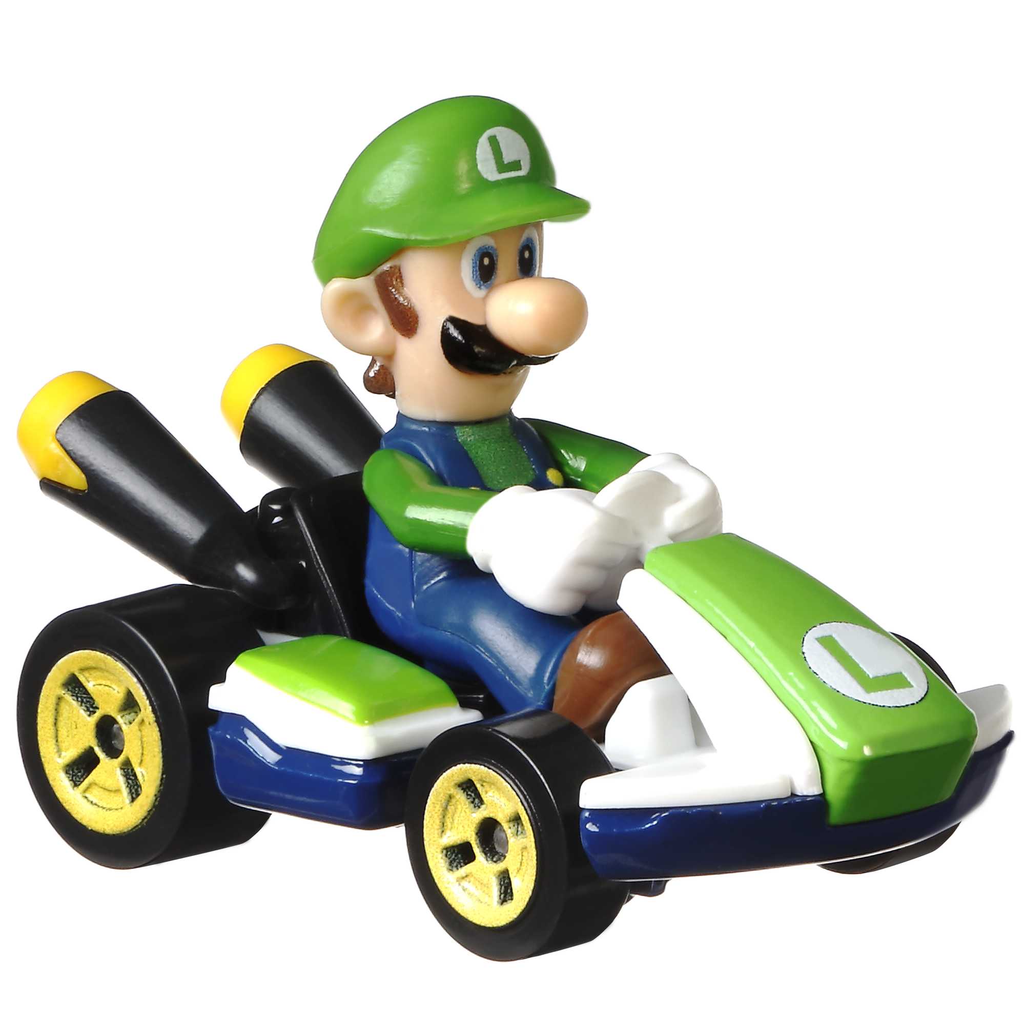 Hot Wheels Mario Kart Veículo de Brinquedo Kart Padrão Luigi - Image 2