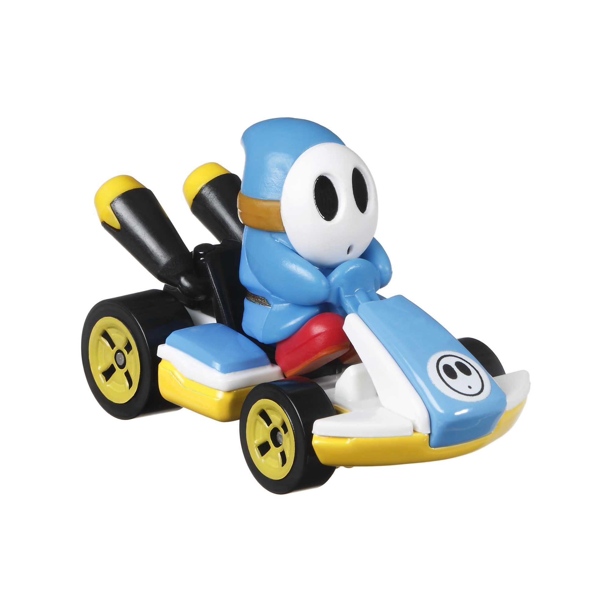 Hot Wheels Mario Kart Veículo de Brinquedo Kart Padrão Shy Guy Azul Claro