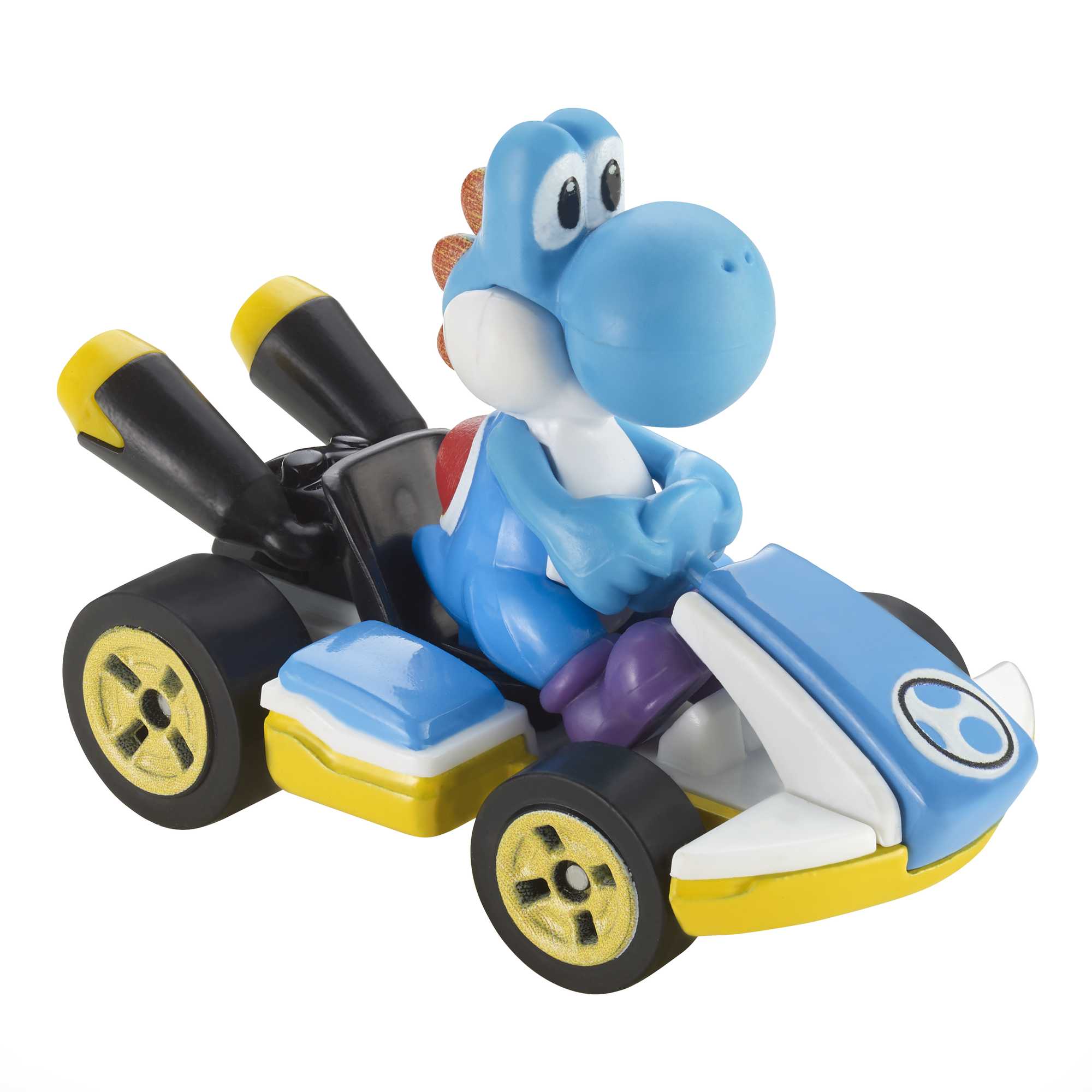Hot Wheels Mario Kart Veículo de Brinquedo Kart Padrão Yoshi Azul Claro - Image 3