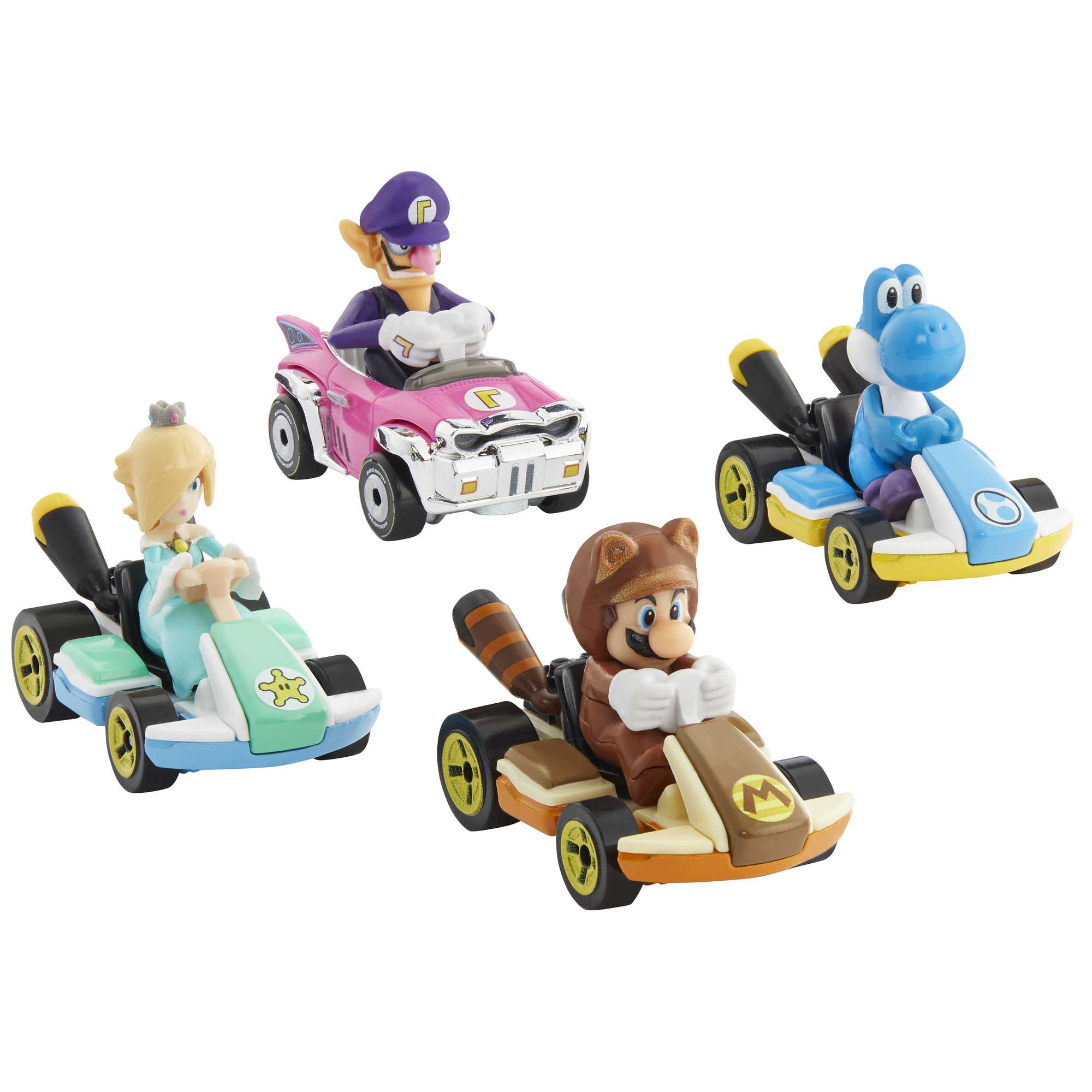 Hot Wheels Mario Kart Veículo de Brinquedo Kart Padrão Yoshi Azul Claro - Image 5