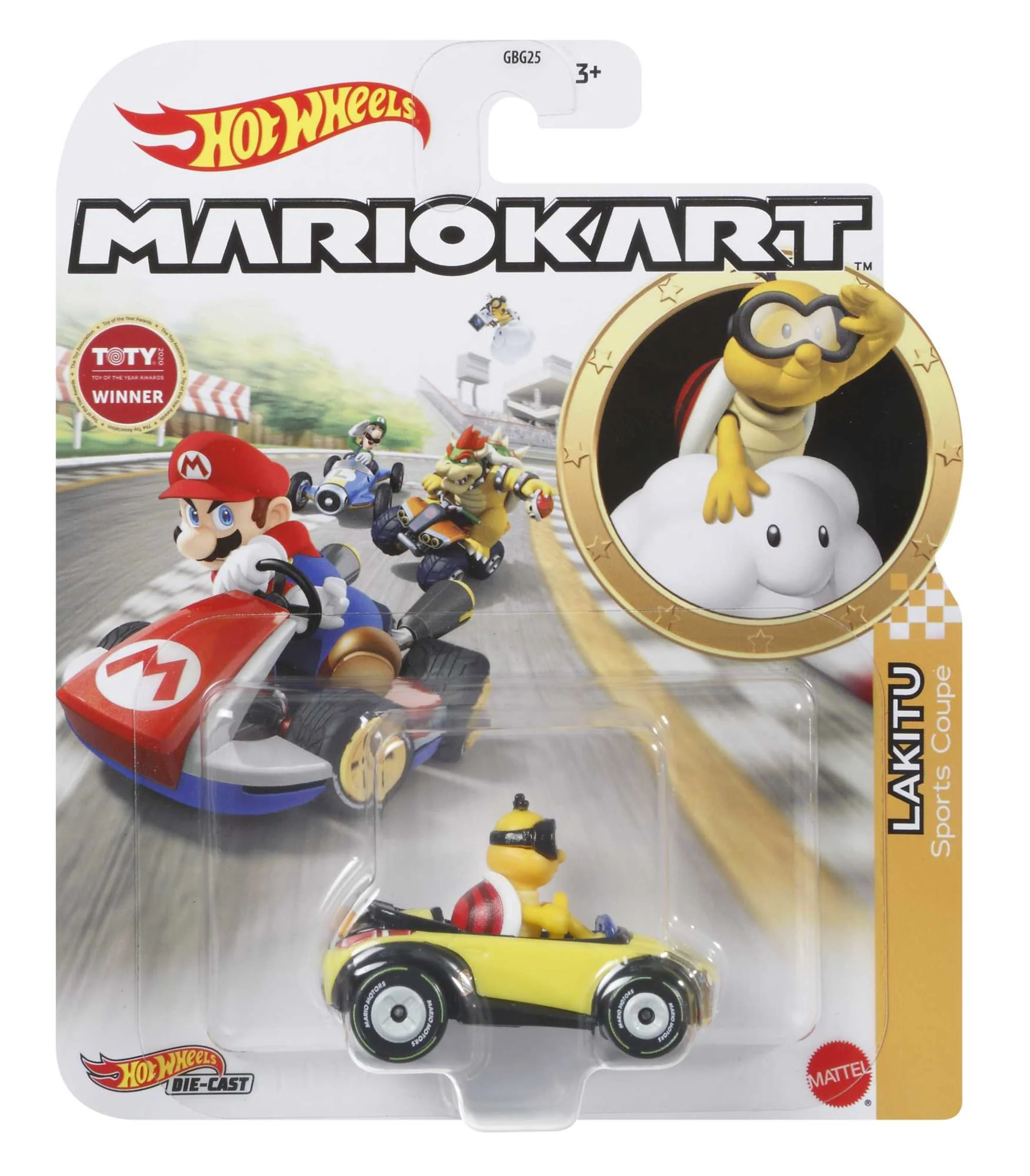 Hot Wheels Mario Kart Veículo de Brinquedo Lakitu Sports Coupe - Image 4