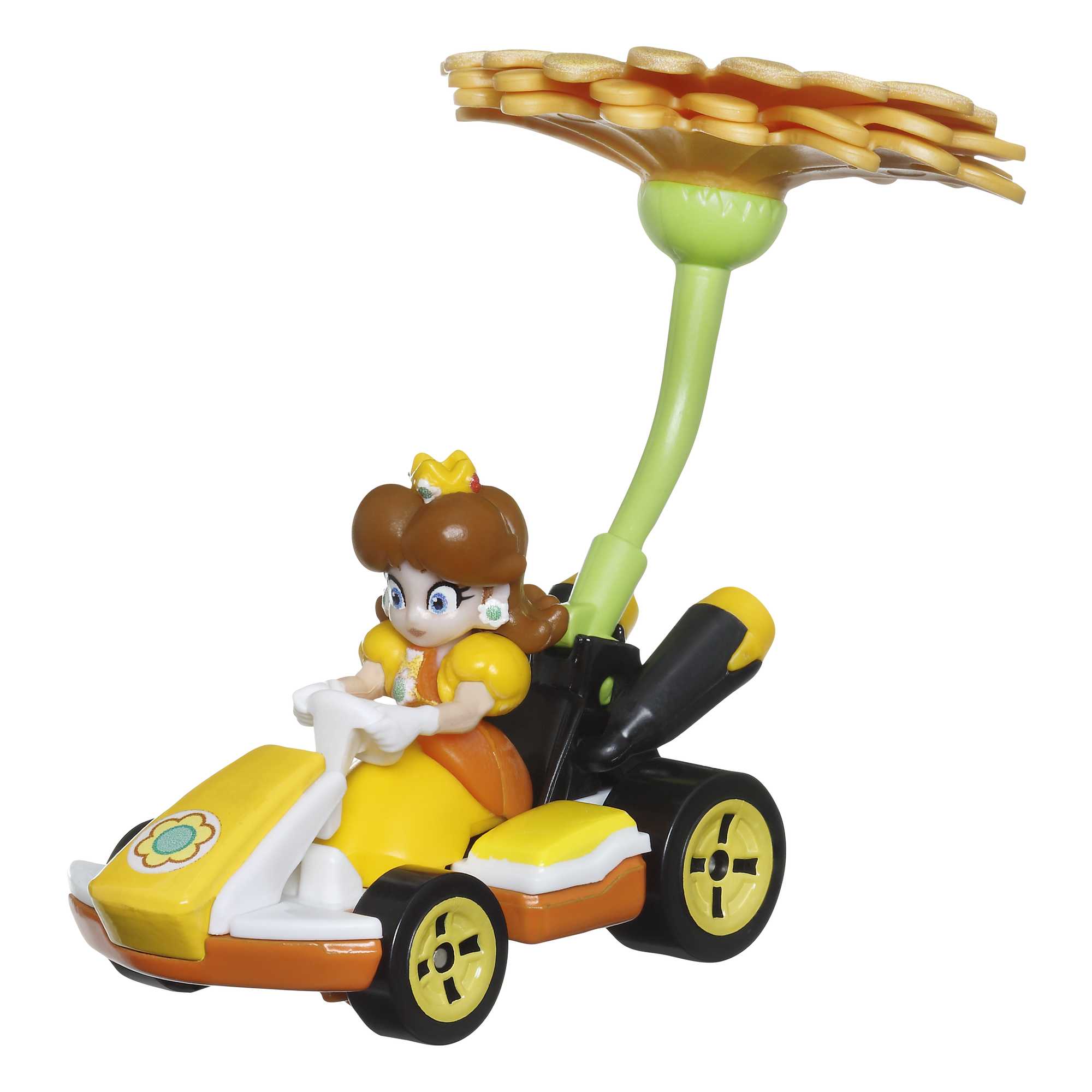 Hot Wheels Mario Kart Veículo de Brinquedo Princesa Dasiy Padrão Kart com Flower Glider
