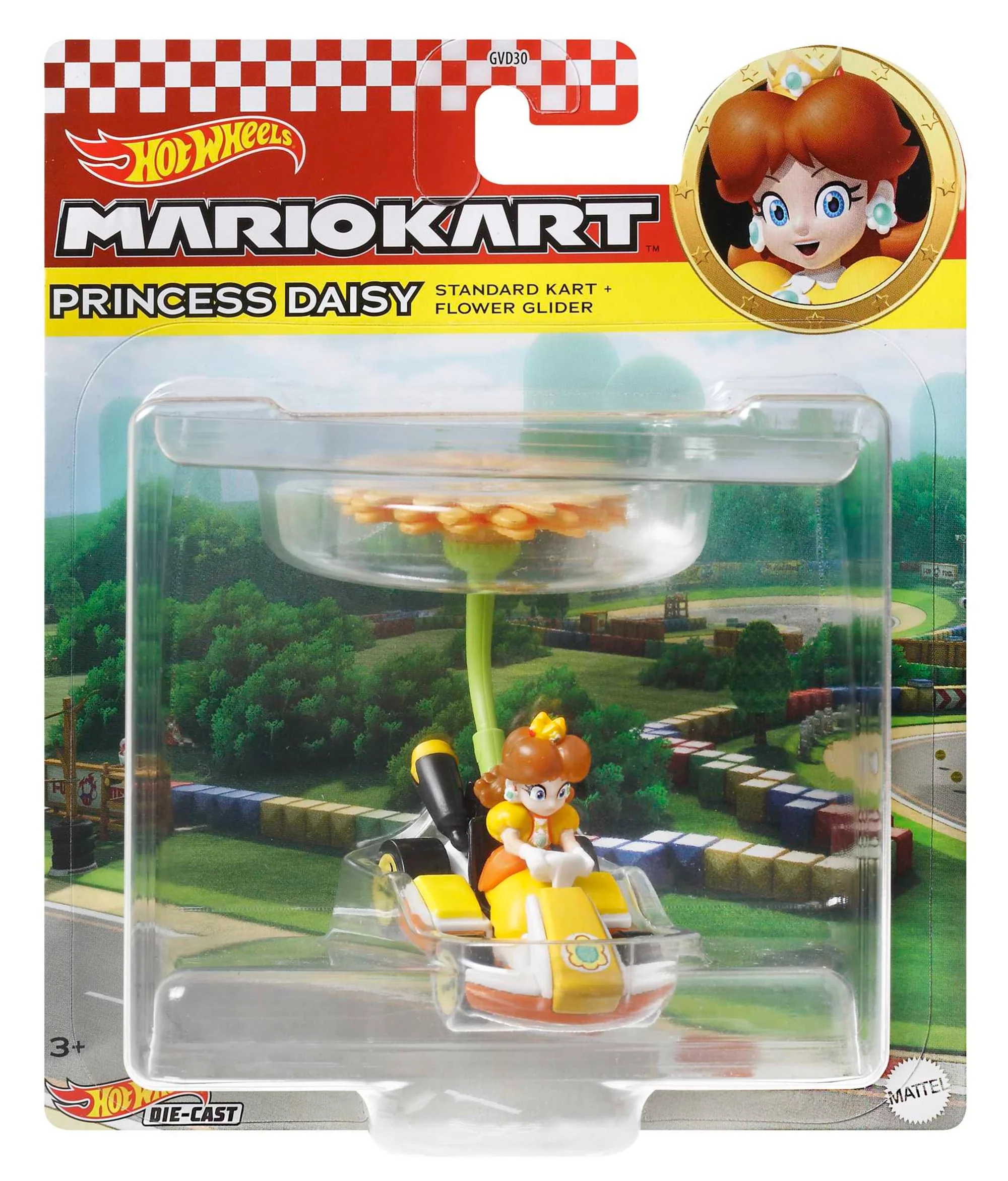 Hot Wheels Mario Kart Veículo de Brinquedo Princesa Dasiy Padrão Kart com Flower Glider - Image 5