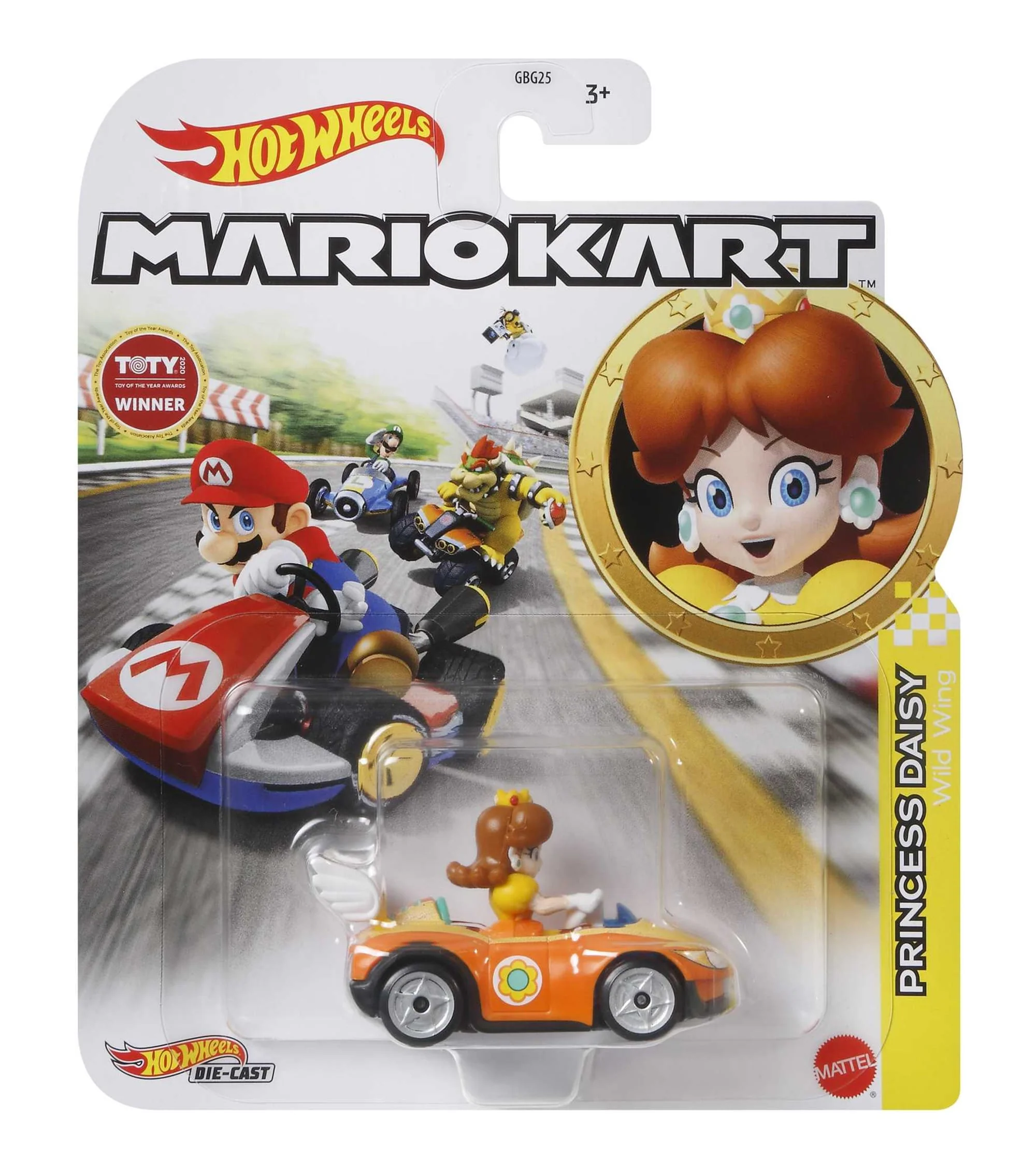 Hot Wheels Mario Kart Veículo de Brinquedo Princesa Margarida Asa Selvagem - Image 2