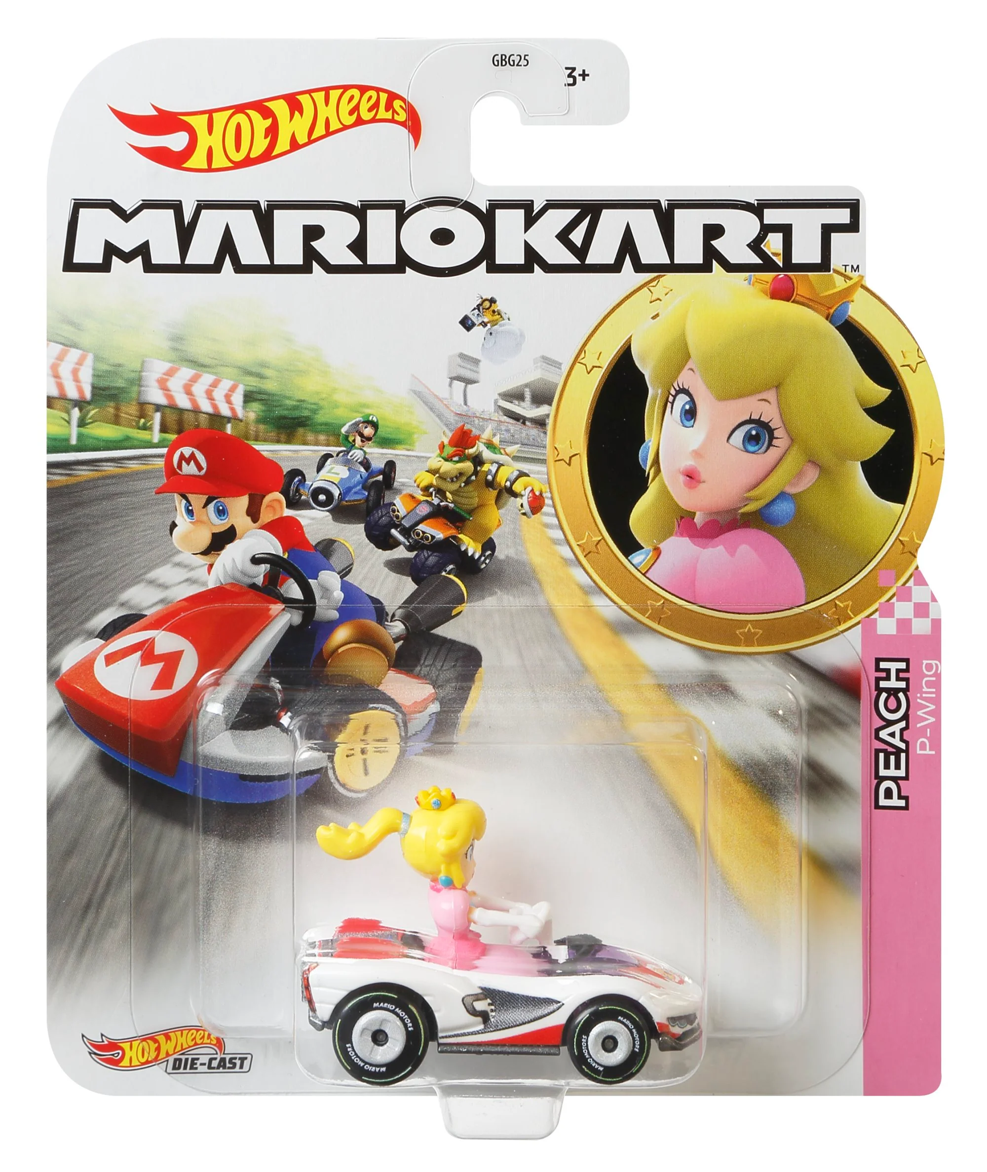 Hot Wheels Mario Kart Veículo de Brinquedo Princesa Peach - Image 4