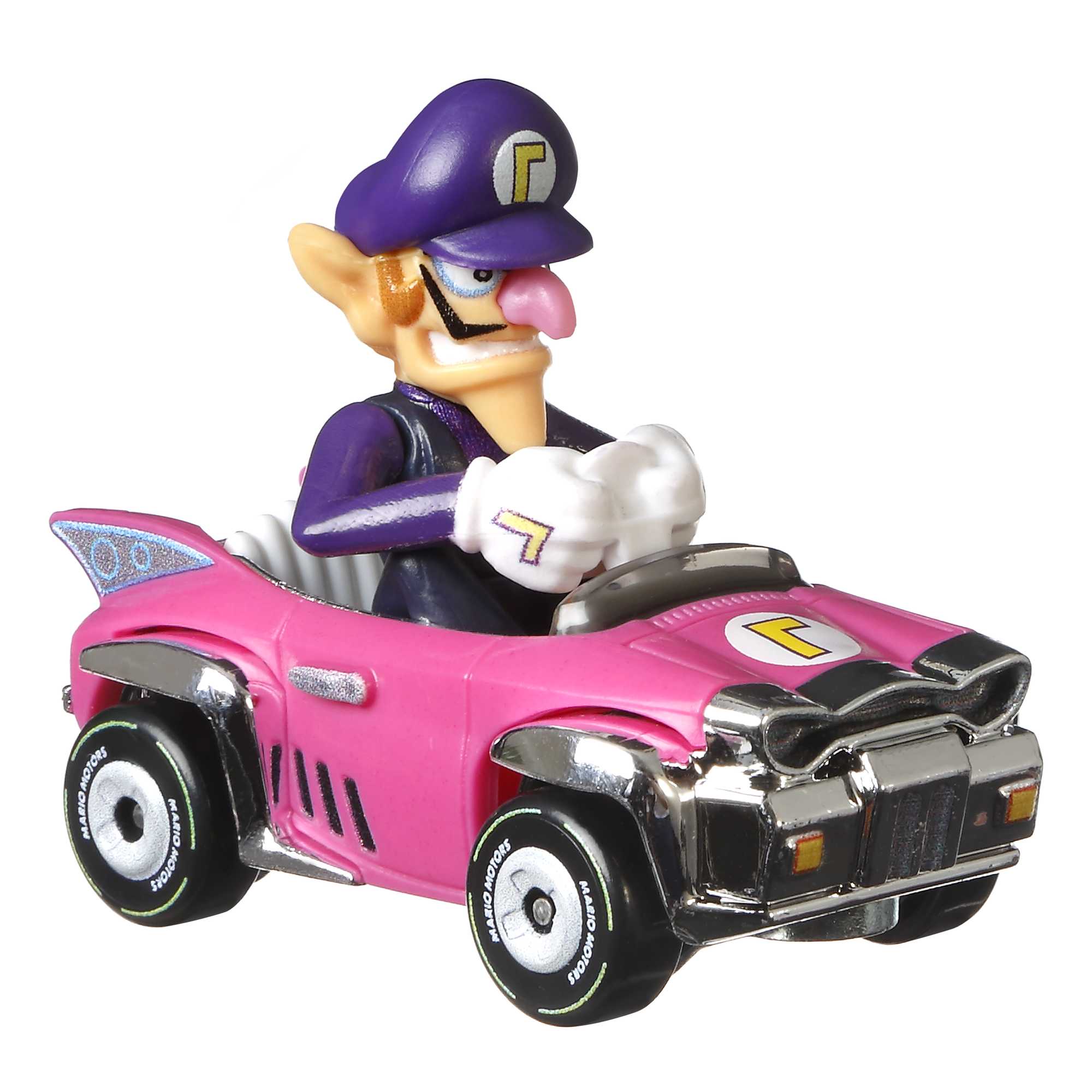Hot Wheels Mario Kart Veículo de Brinquedo Waluigi Badwagon - Image 3