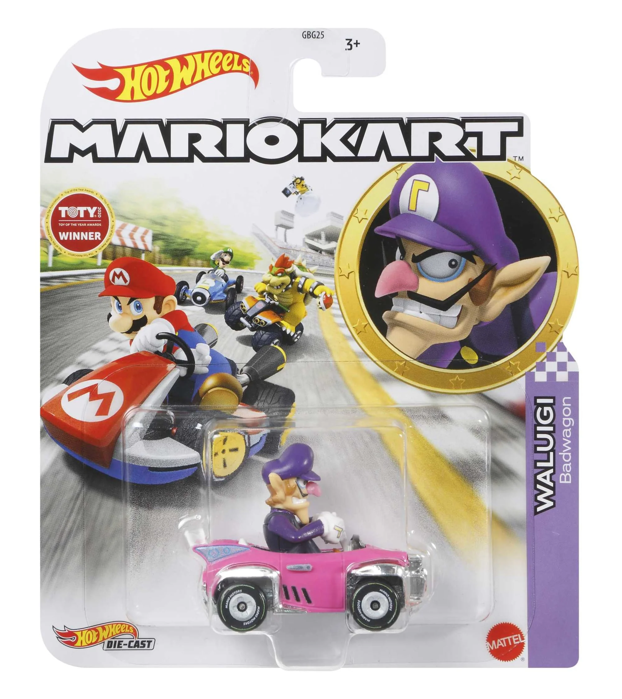 Hot Wheels Mario Kart Veículo de Brinquedo Waluigi Badwagon - Image 5