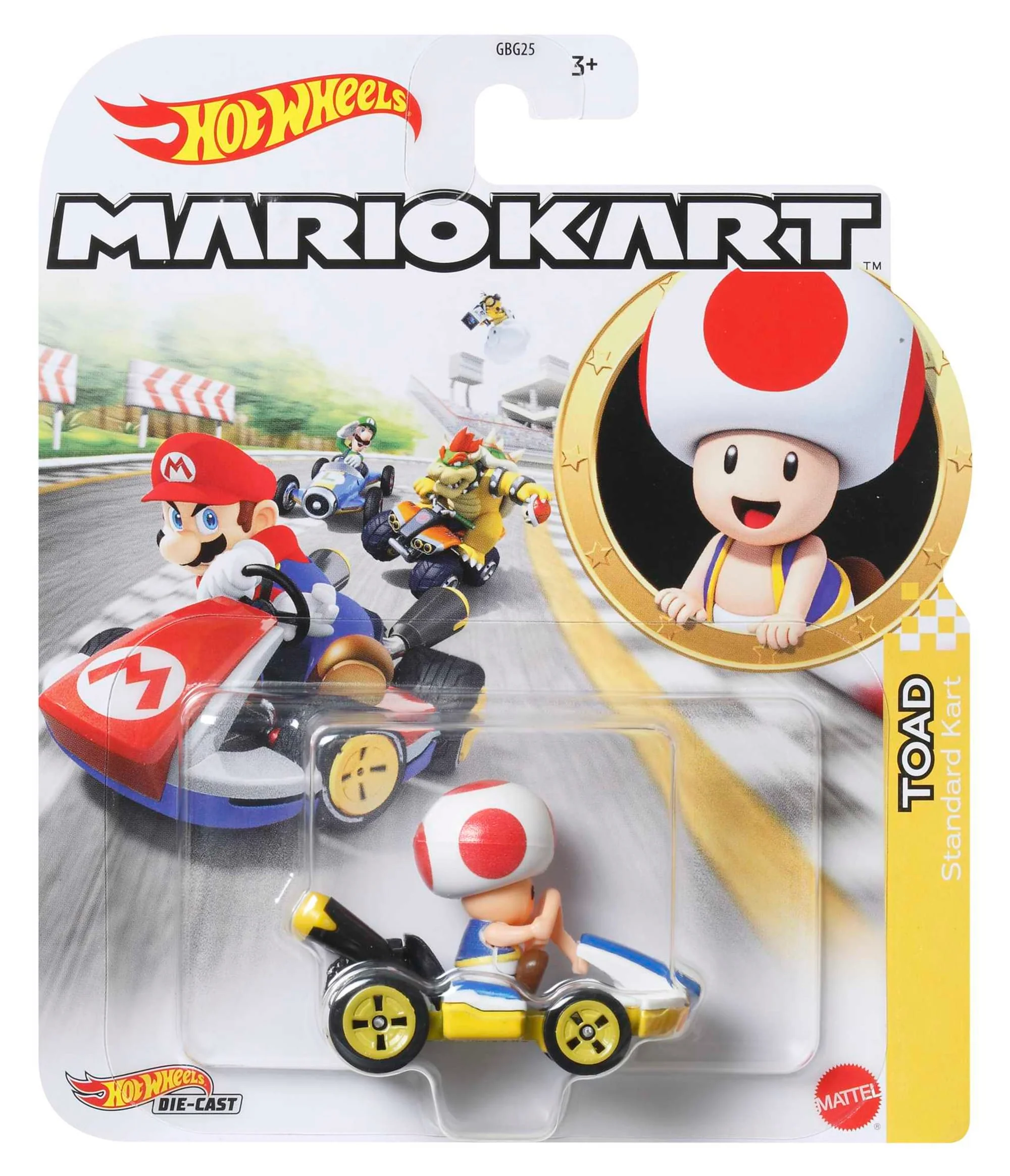 Hot Wheels Mario Kart Toad Standard Kart Vehicle - Image 4