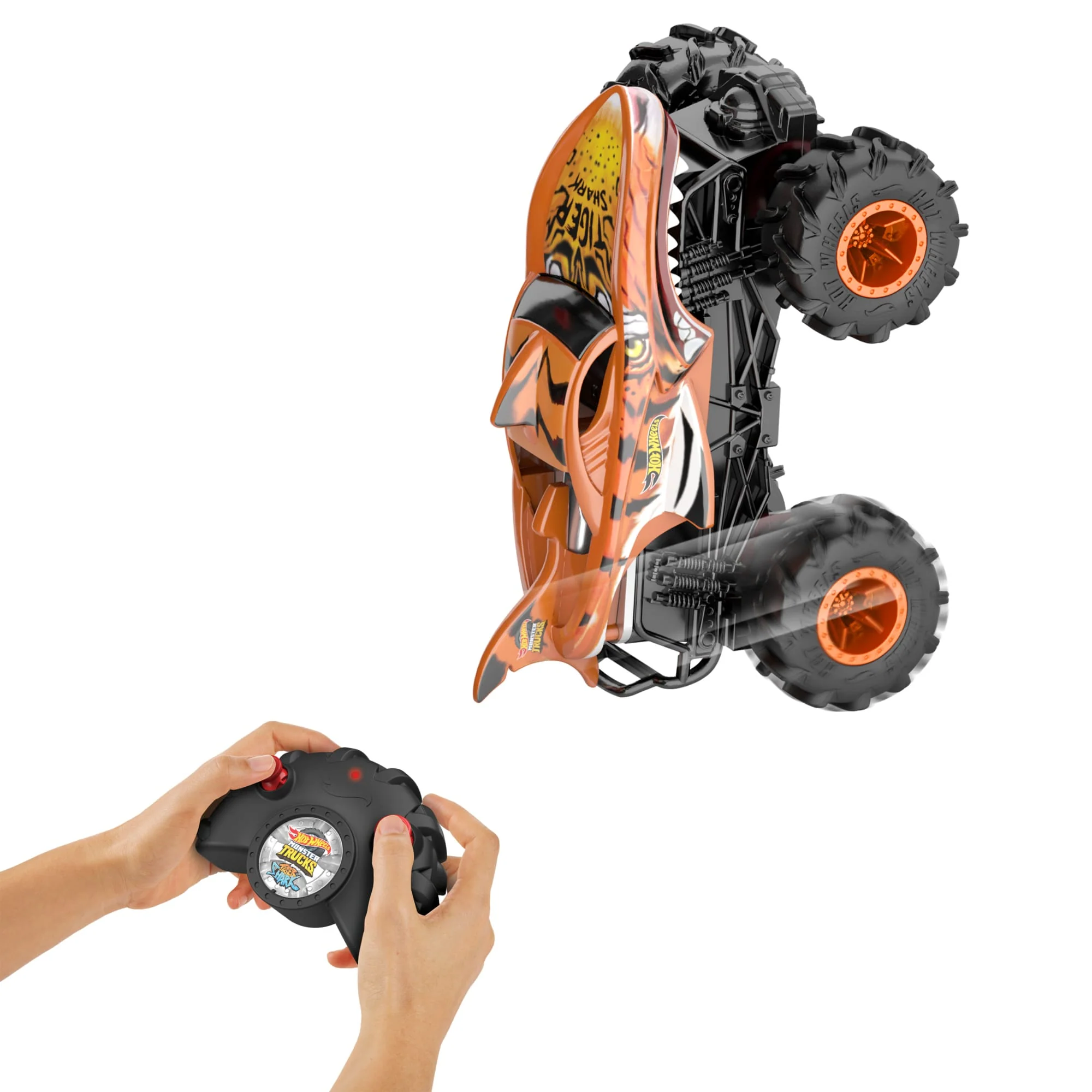 Hot Wheels RC Monster Trucks HW Tiger Shark RC in 1:24 Scale, Remote-Control Toy Truck - Image 5