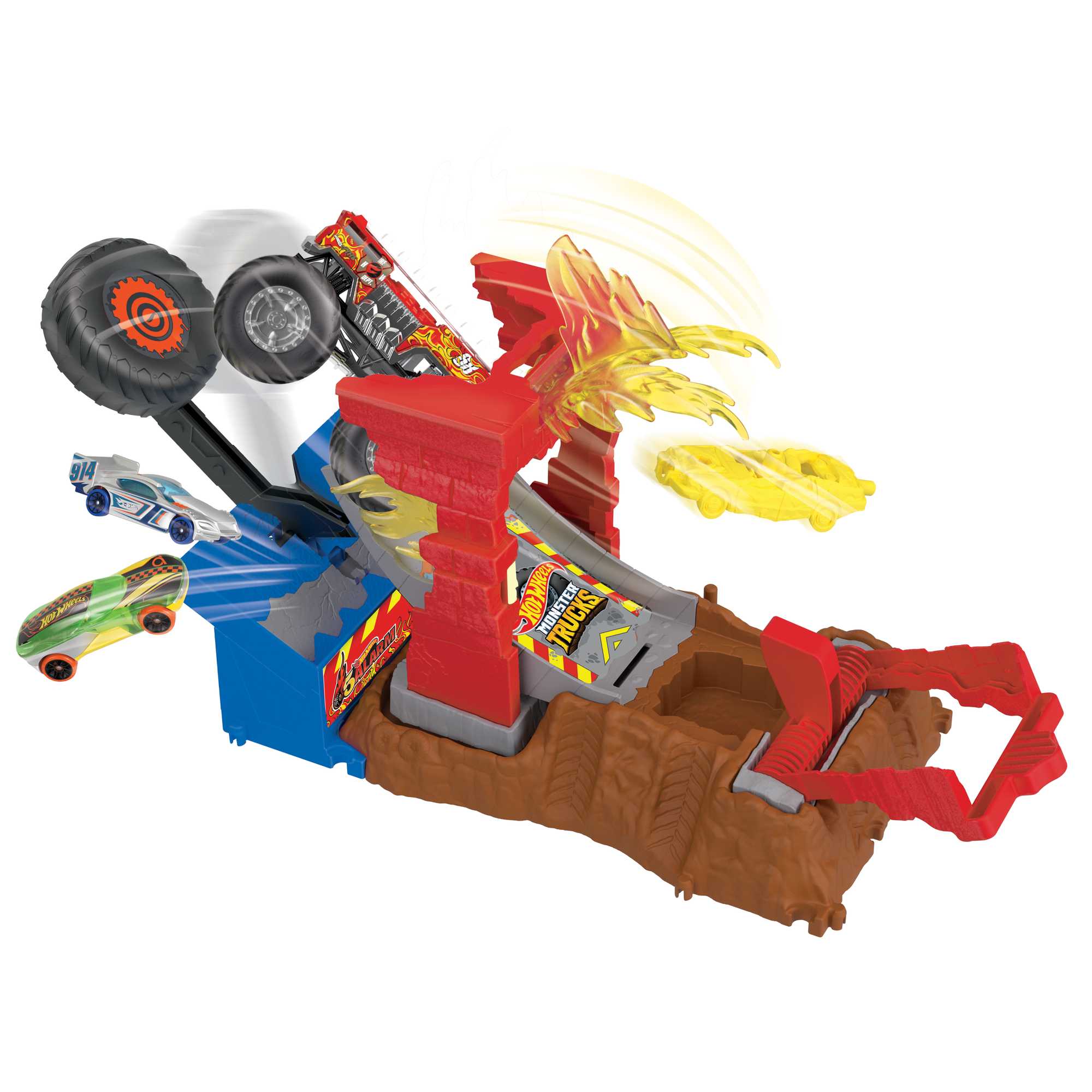 Hot Wheels Monster Trucks Arena Smashers™ 5-Alarm Fire Crash Challenge™ Playset - Image 2
