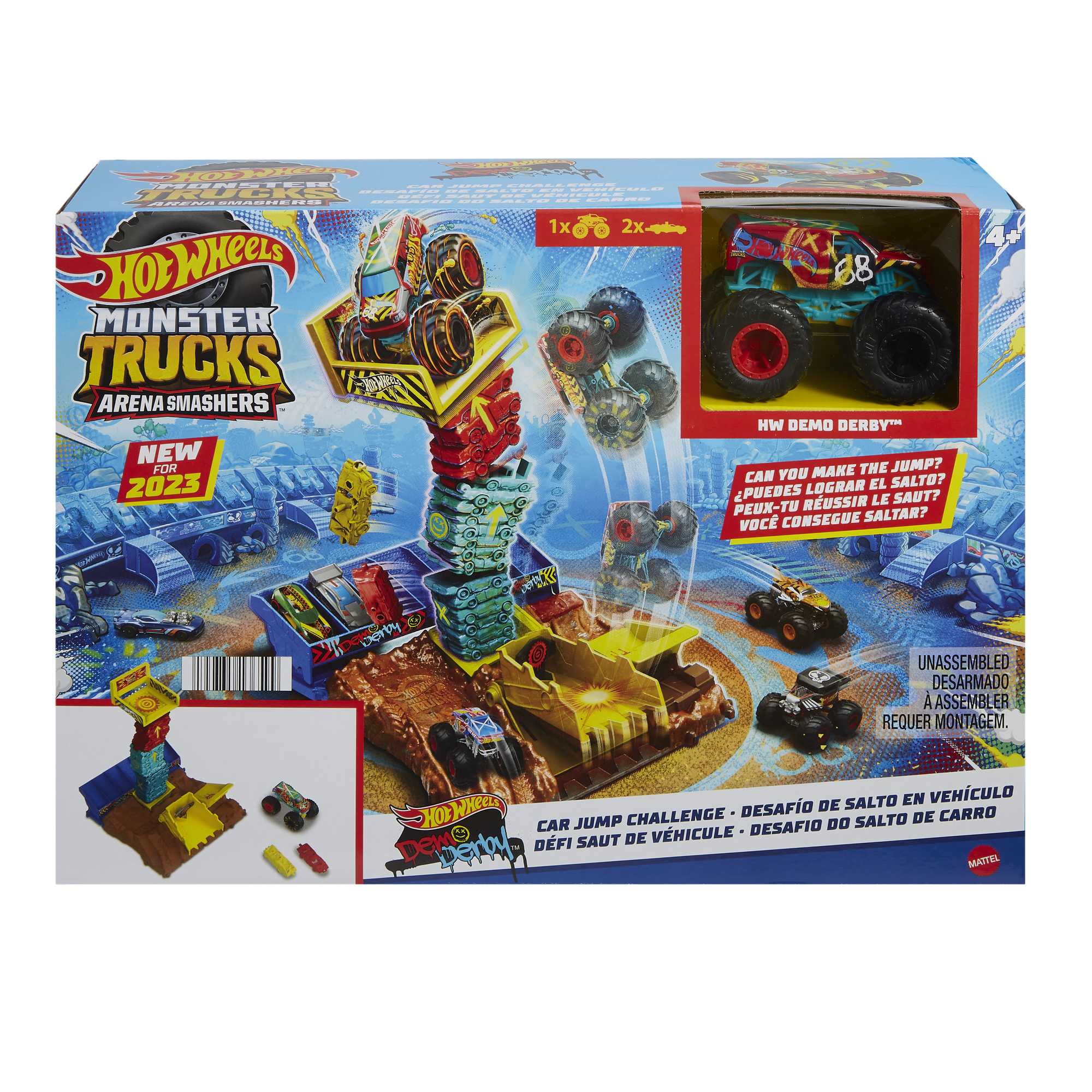 Hot Wheels Monster Trucks, Arena Smashers Demo Derby Car Jump Challenge - Image 6