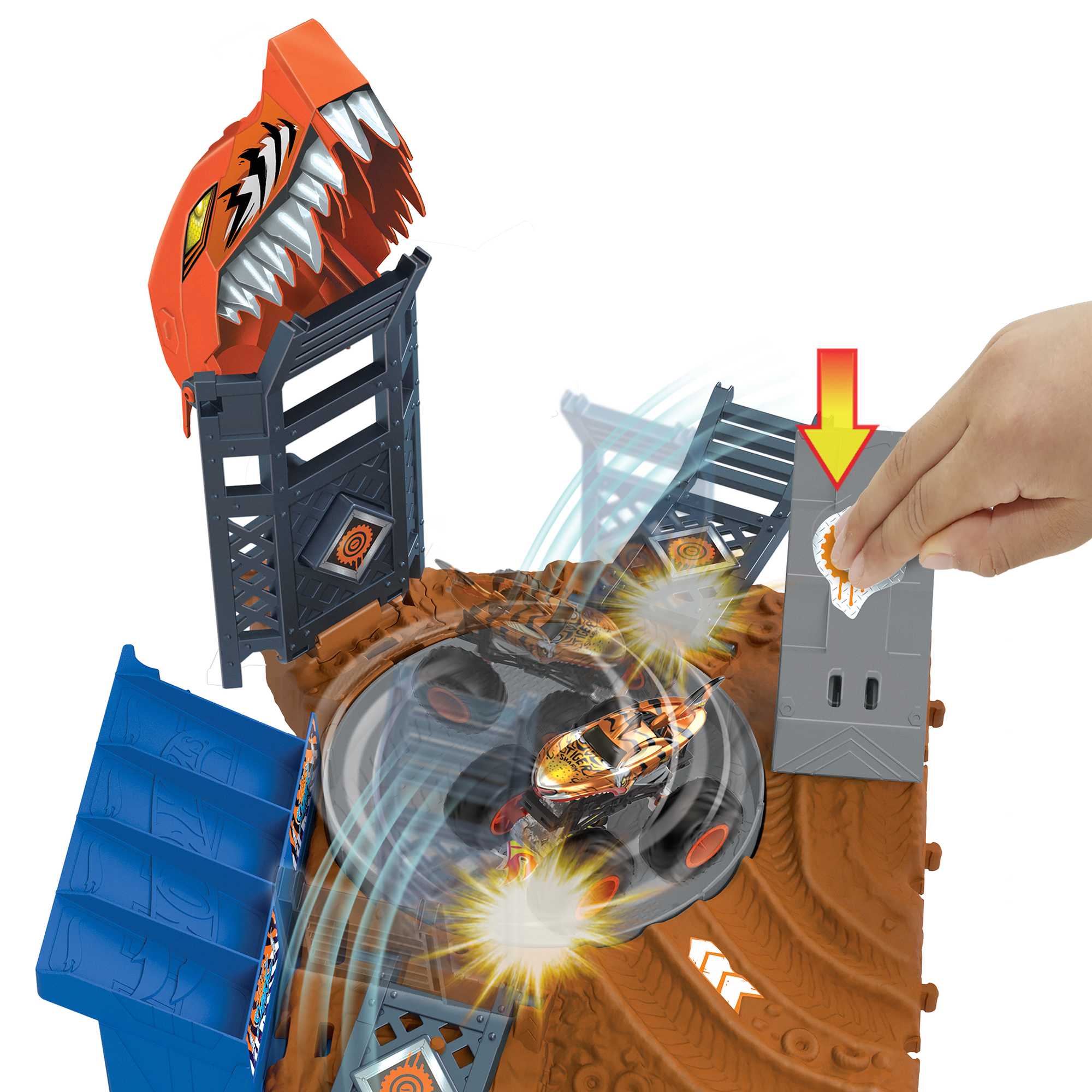 Hot Wheels Monster Trucks Arena Smashers™ Tiger Shark Spin-Out Challenge - Image 3