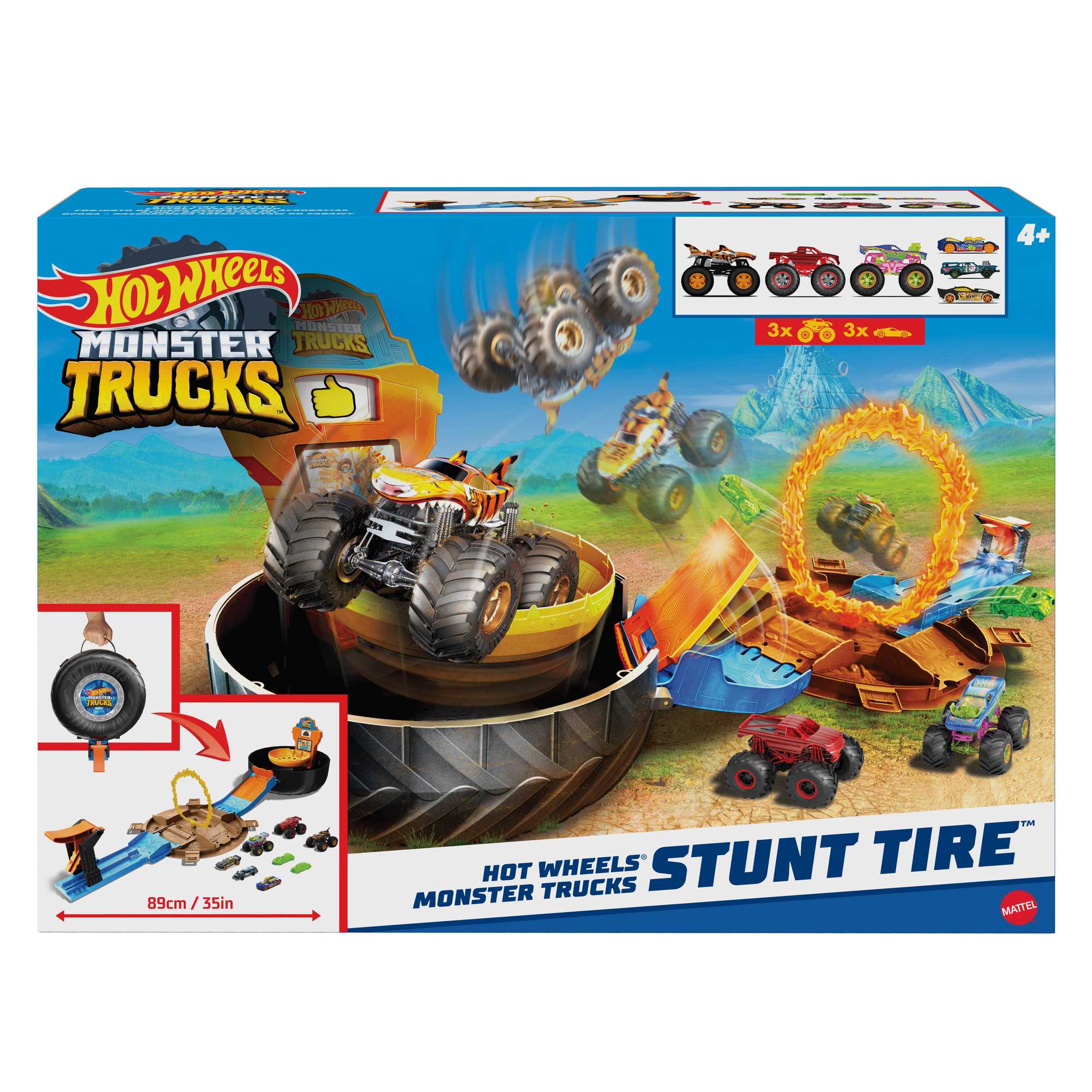 Hot Wheels Monster Trucks Coffret de Jeu Pneu à Cascade - Image 4