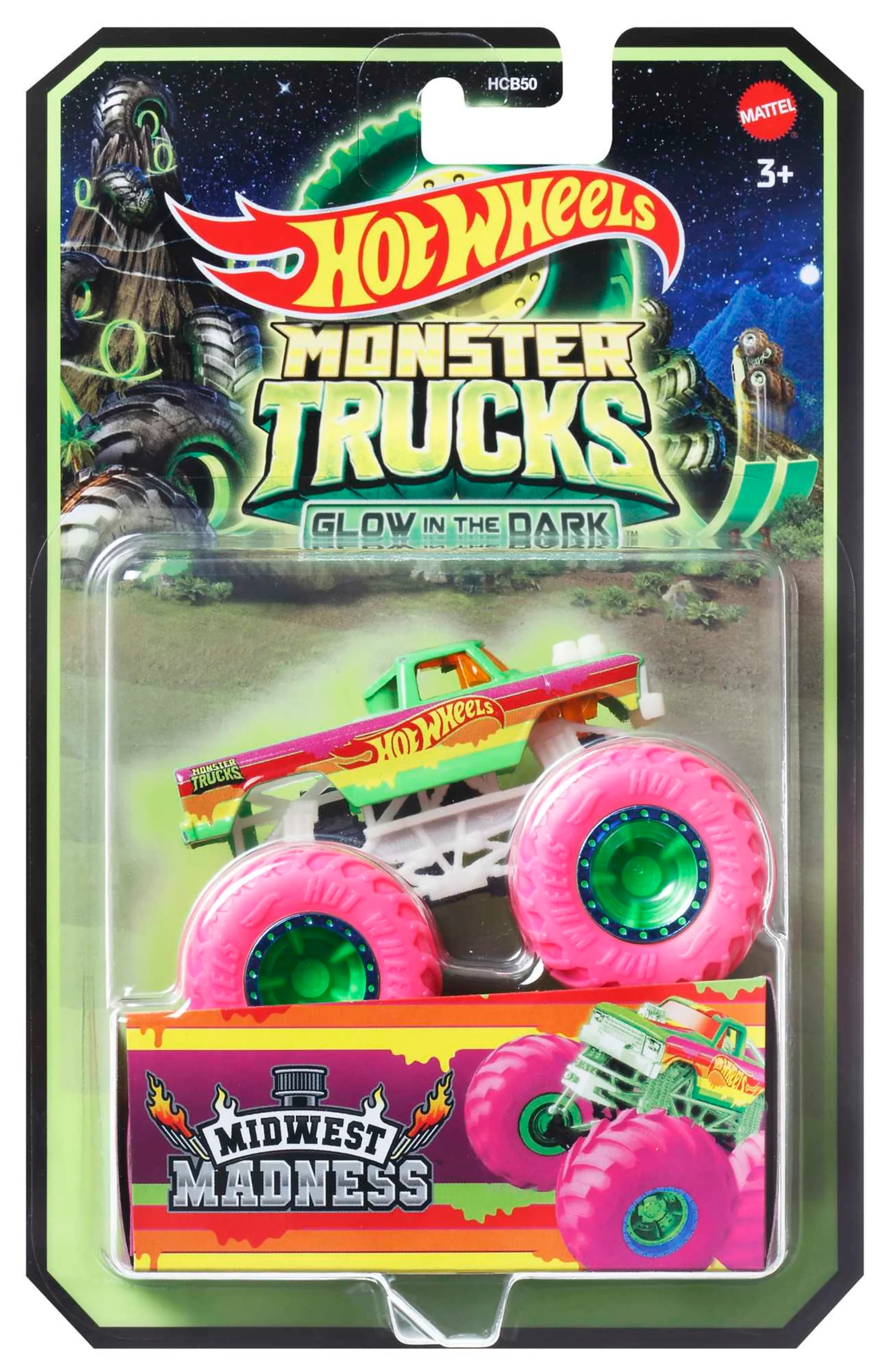 Hot Wheels Monster Trucks Die-Cast 1:64 Scale Toy Truck That Glows in The Dark - Image 6